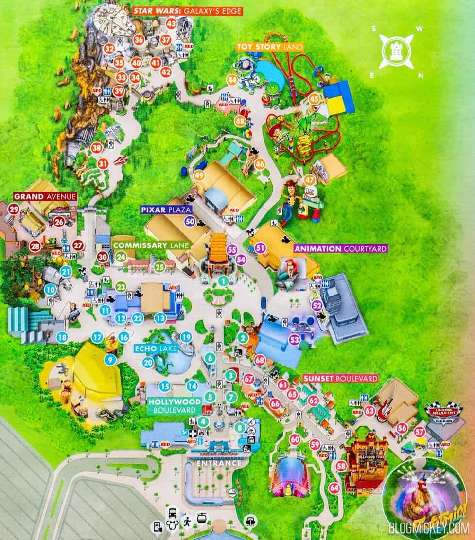 New Park Map Debuts At Hollywood Studios February 2024 