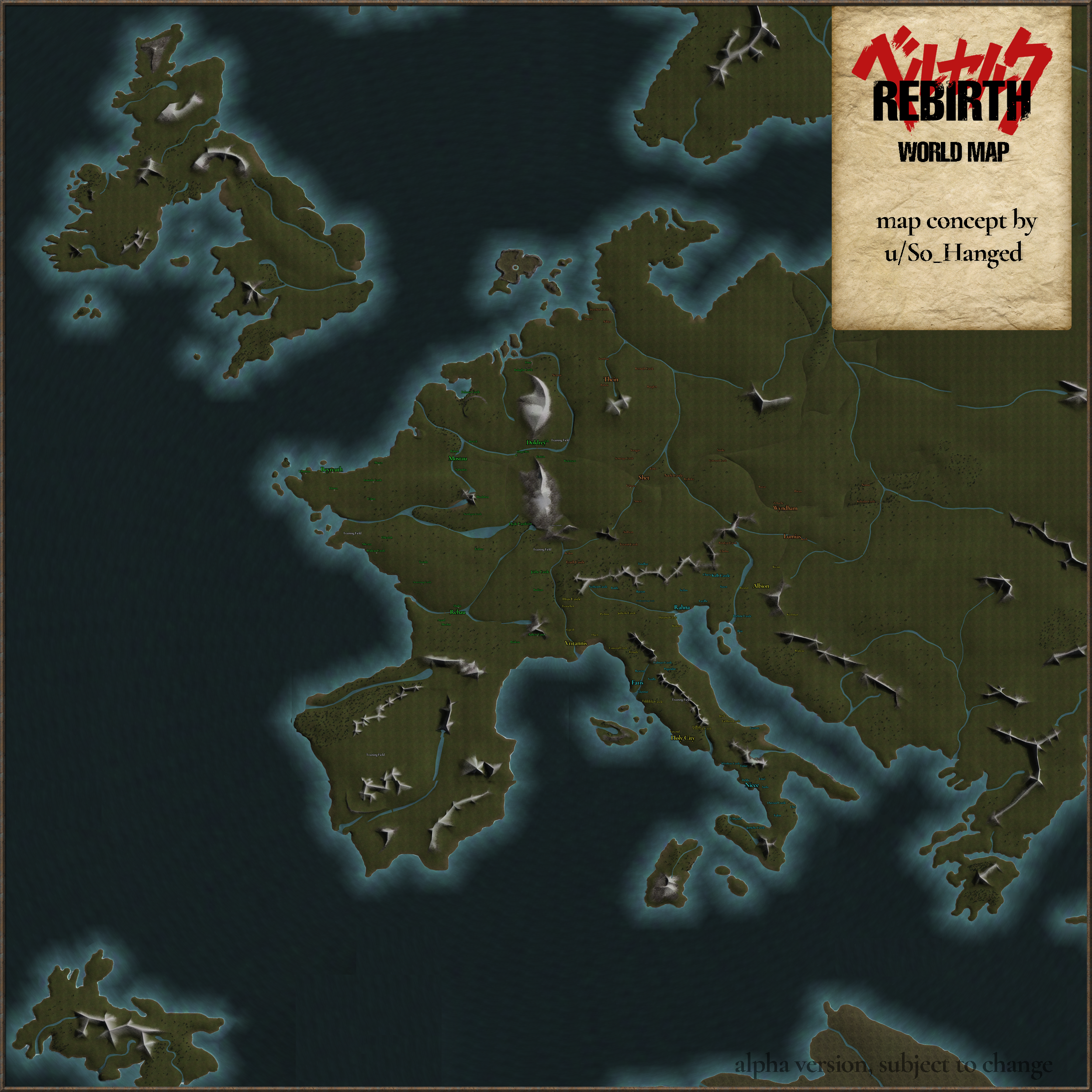 New World Map Image Berserk Rebirth Mod For Mount Blade Warband ModDB