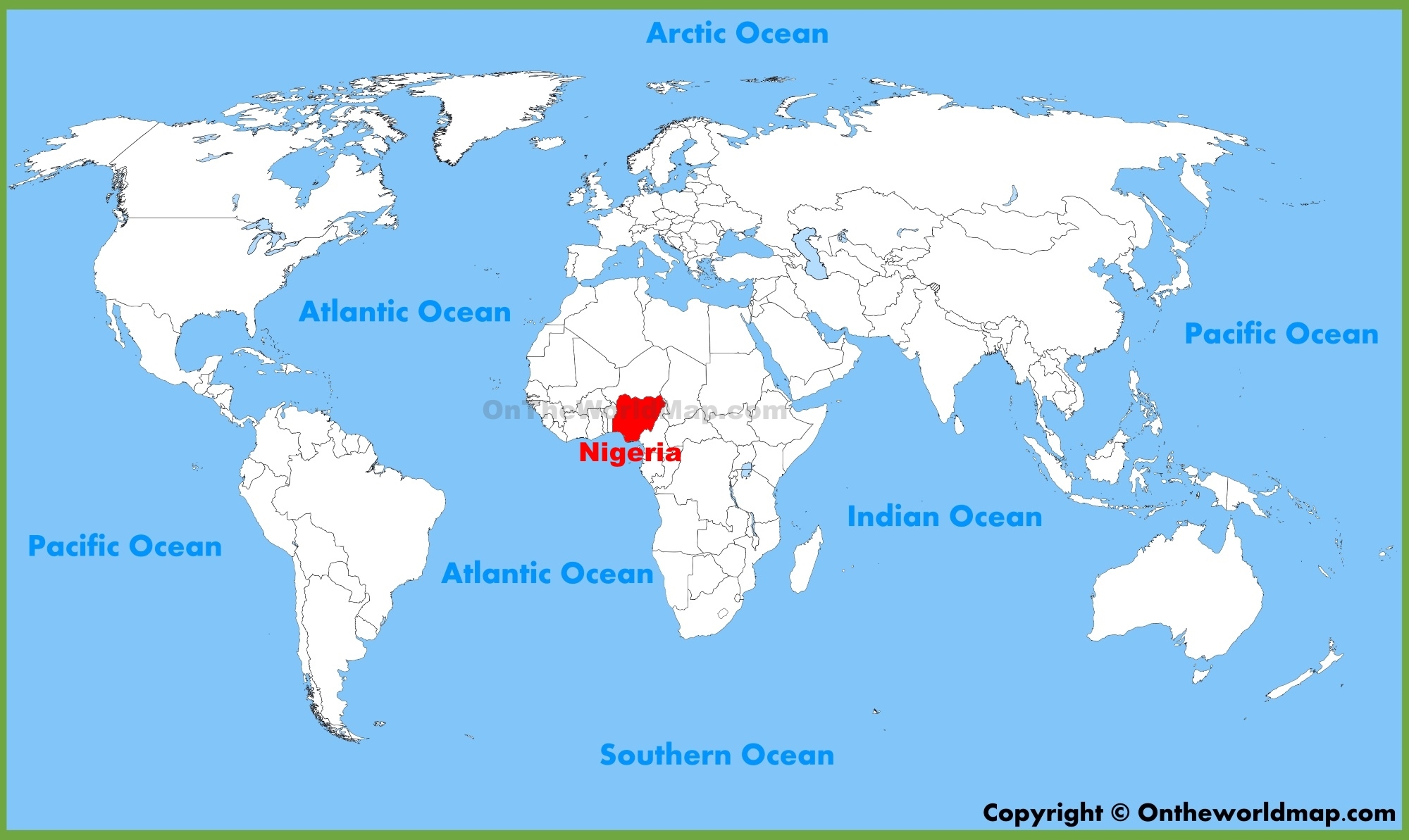 Nigeria Location On The World Map Ontheworldmap
