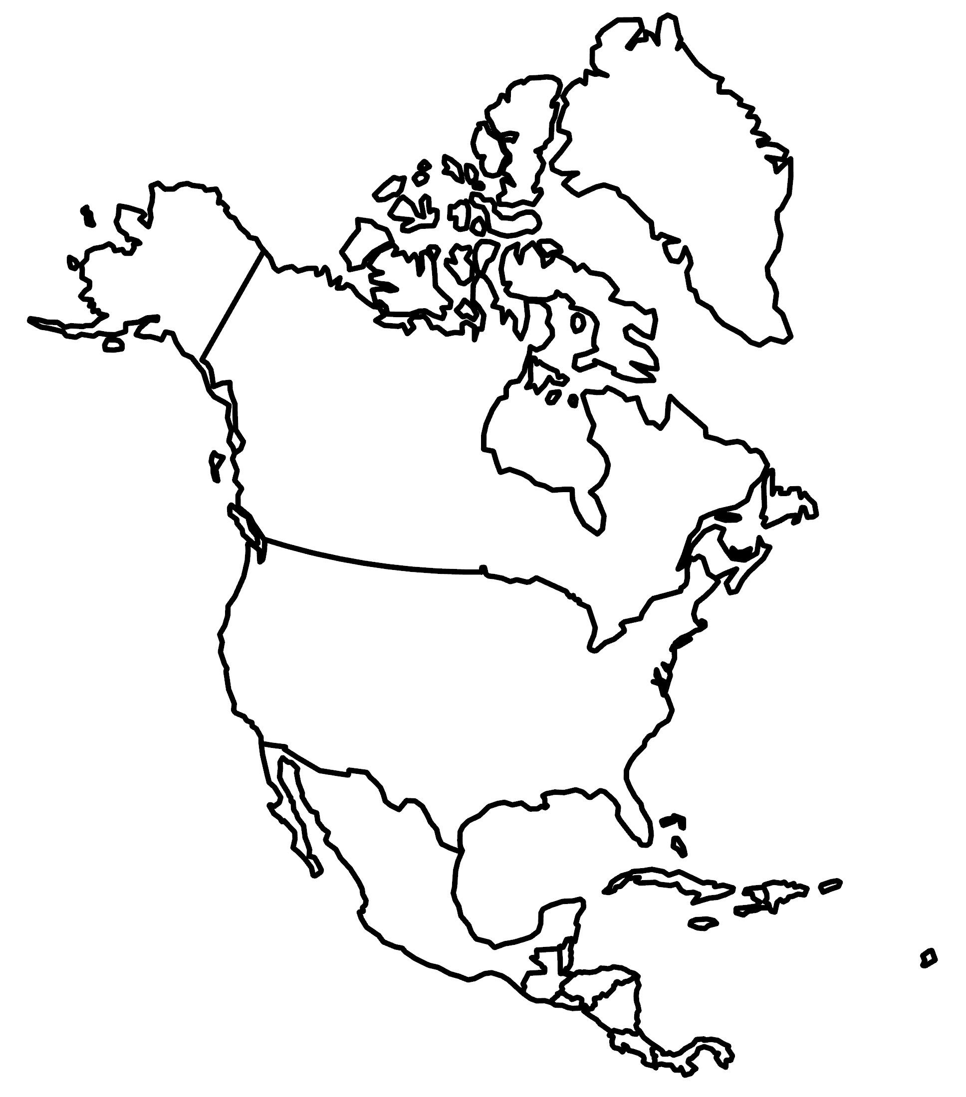 blank map america