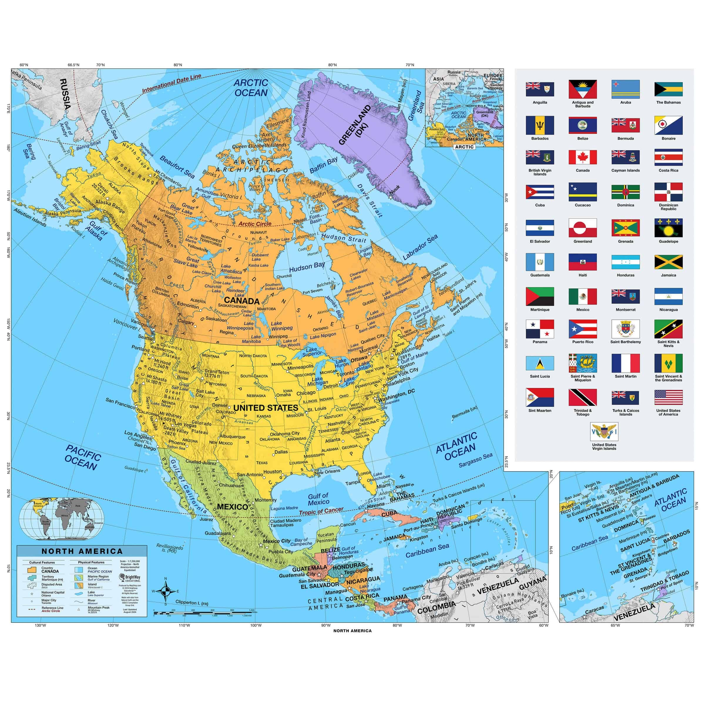North America map