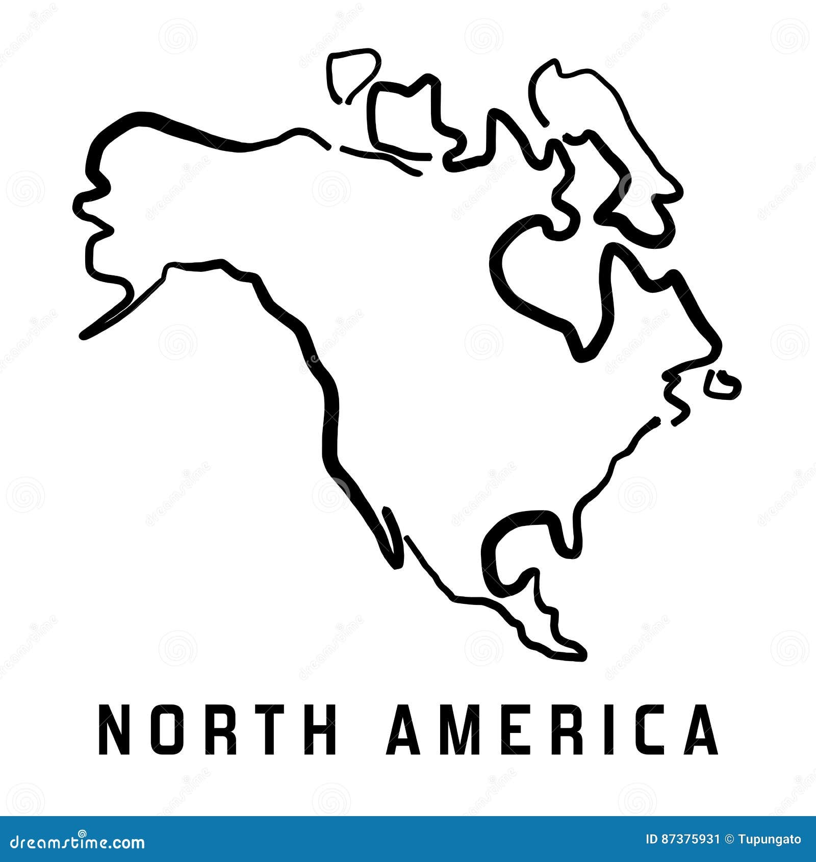 north america map blank