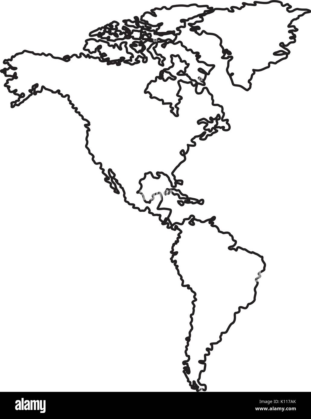 North And South America Map Background Stock Vector Image Art Alamy