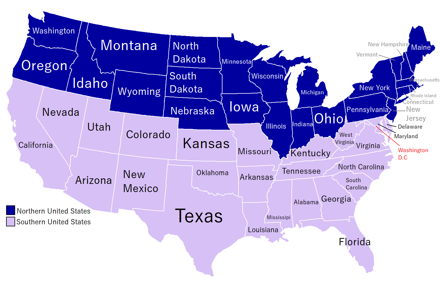Northern United States Simple English Wikipedia The Free Encyclopedia