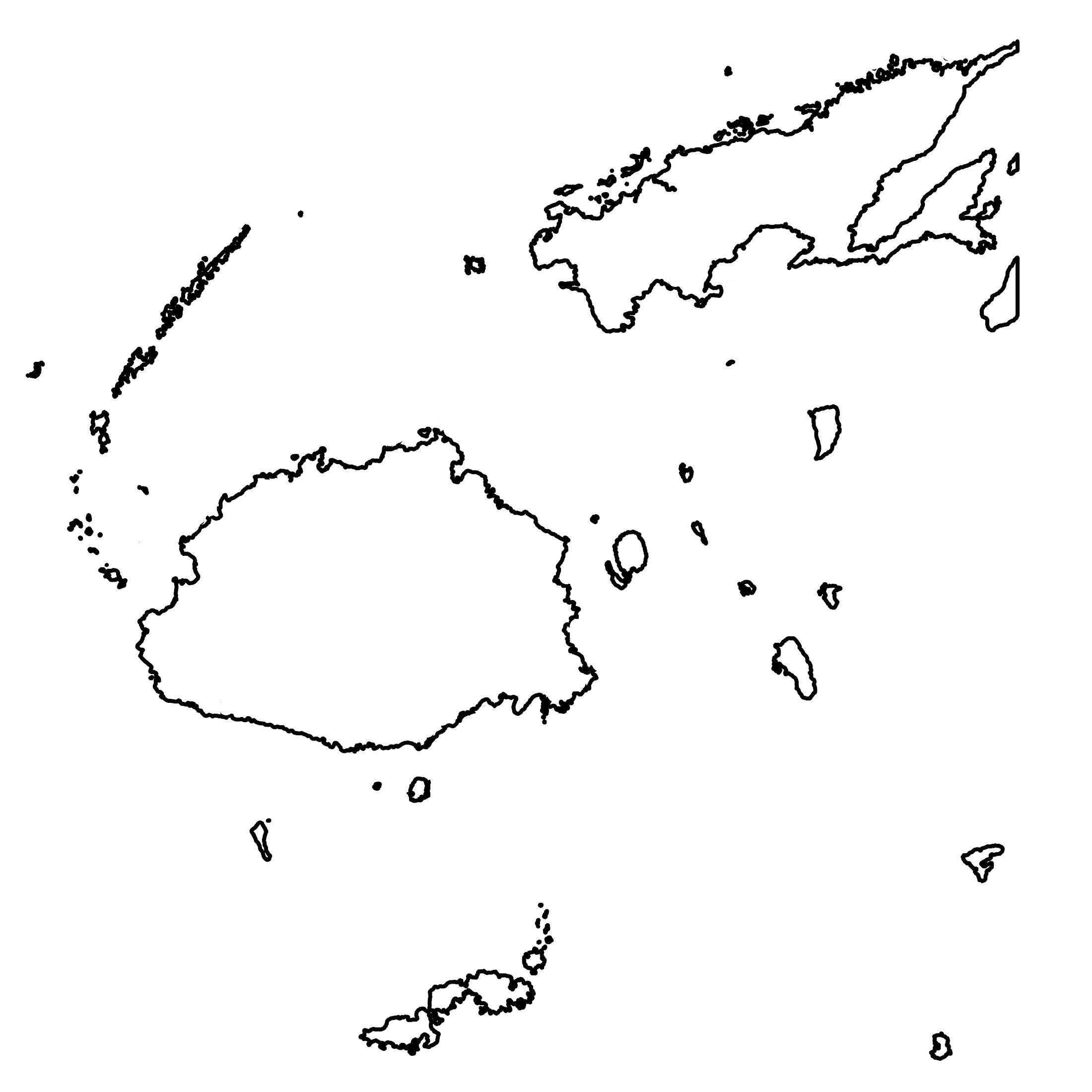 Oceania Blank Map And Country Outlines GIS Geography