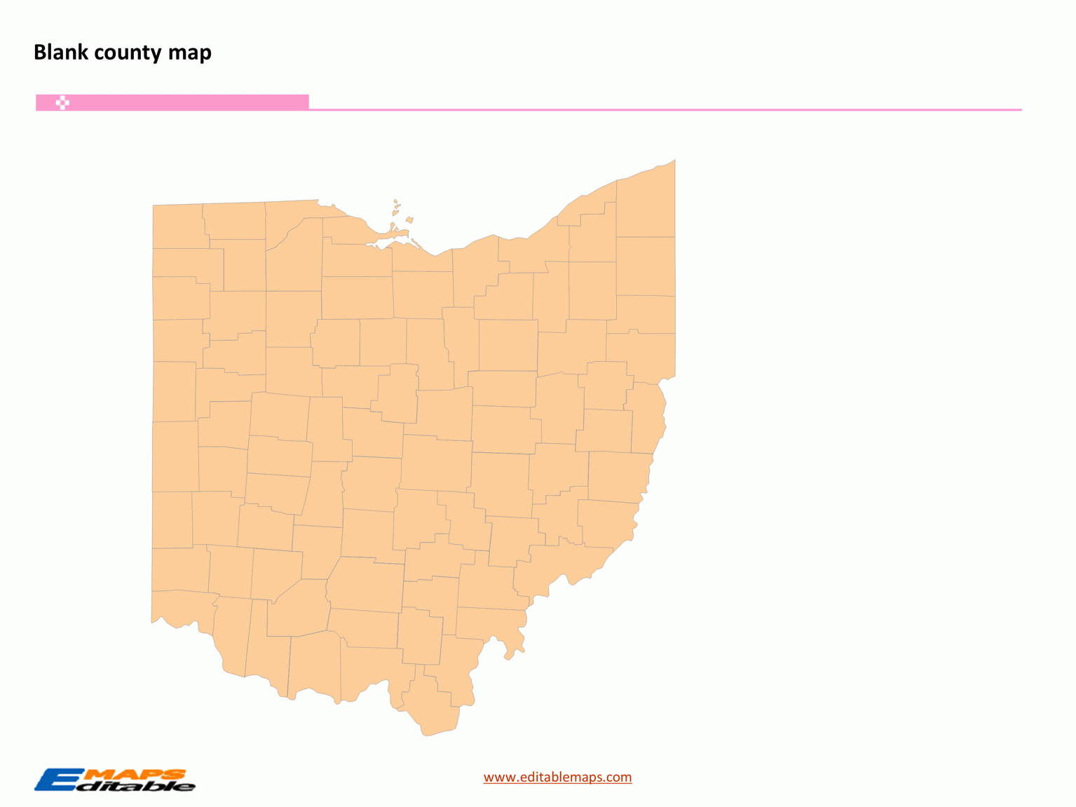 Ohio County Map Editable PowerPoint Maps