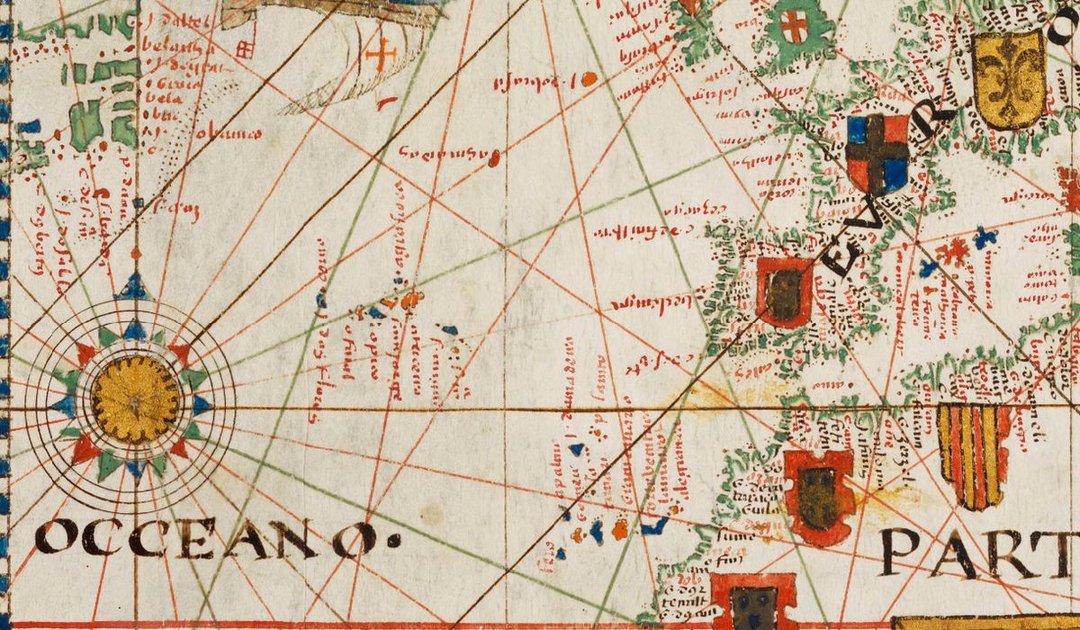 Old Map Of The World 1573 Portuguese Discoveries Vintage Map Wall Map Print VINTAGE MAPS AND PRINTS