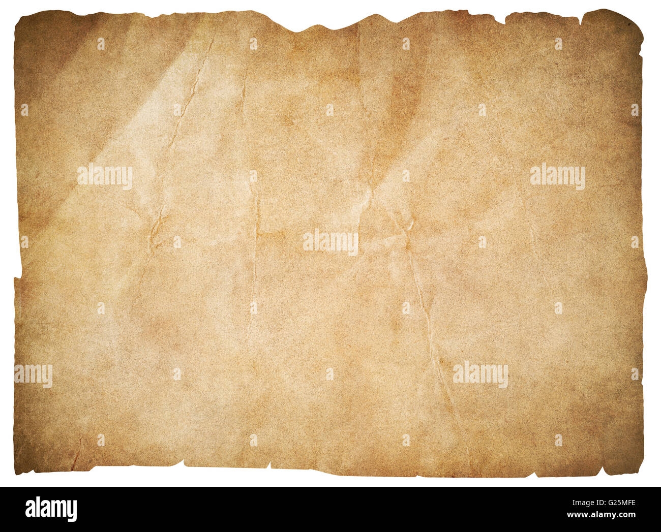 Old Paper Or Blank Pirates Map Isolated With Clipping Path Stock Photo Alamy