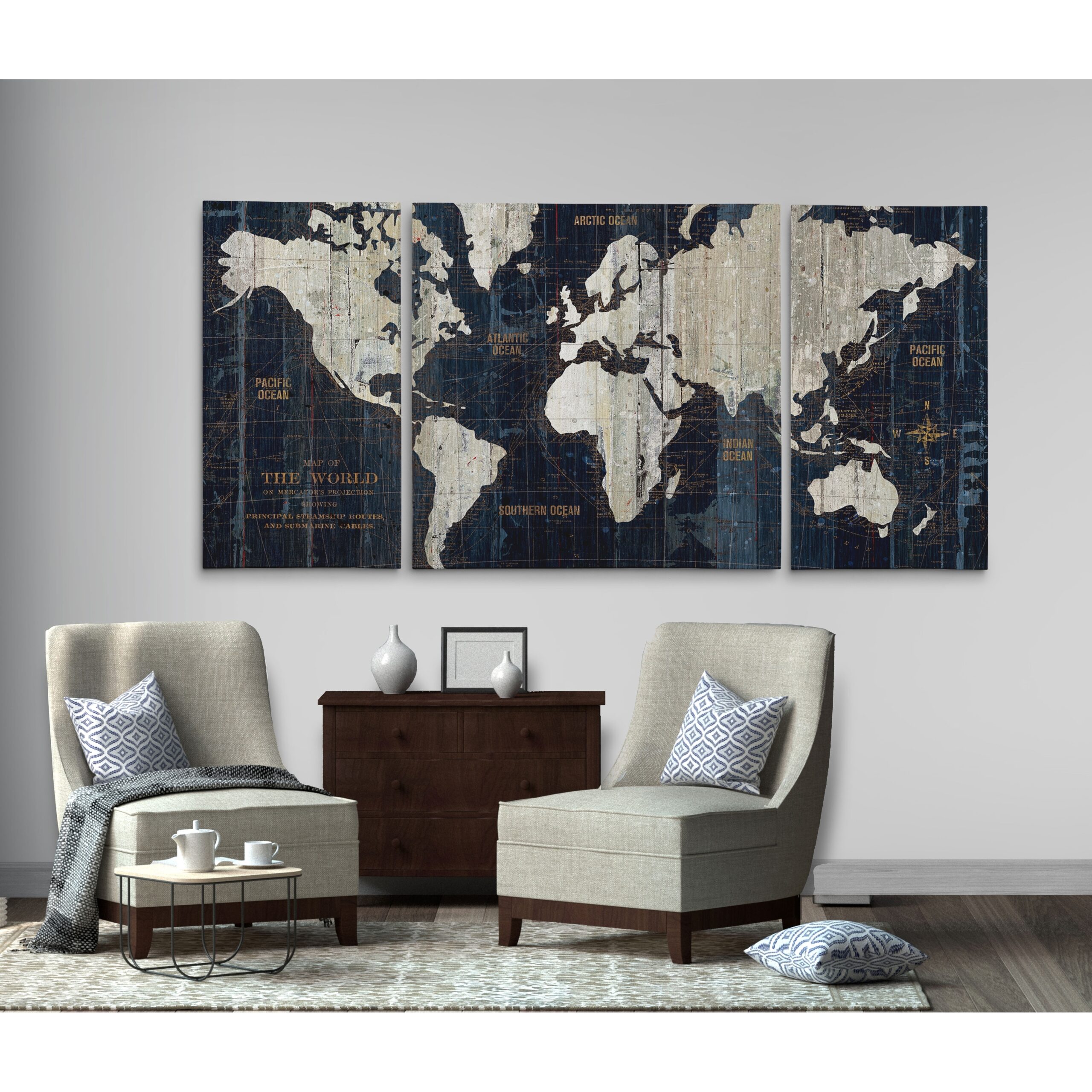 Old World Map Blue 3 piece Wrapped Canvas Graphic Art Print Set On Sale Bed Bath Beyond 24267502 Old World Map Blue 3 piece Wrapped Canvas Graphic Art Print Set On Sale Bed Bath Beyond 24267502