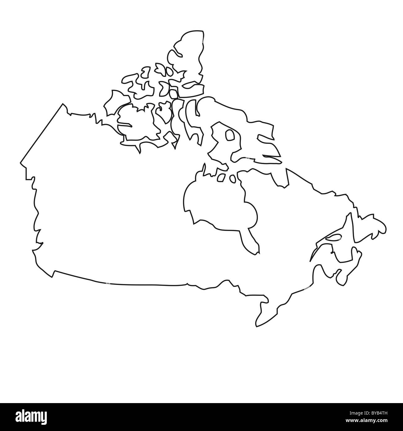 canadian blank map