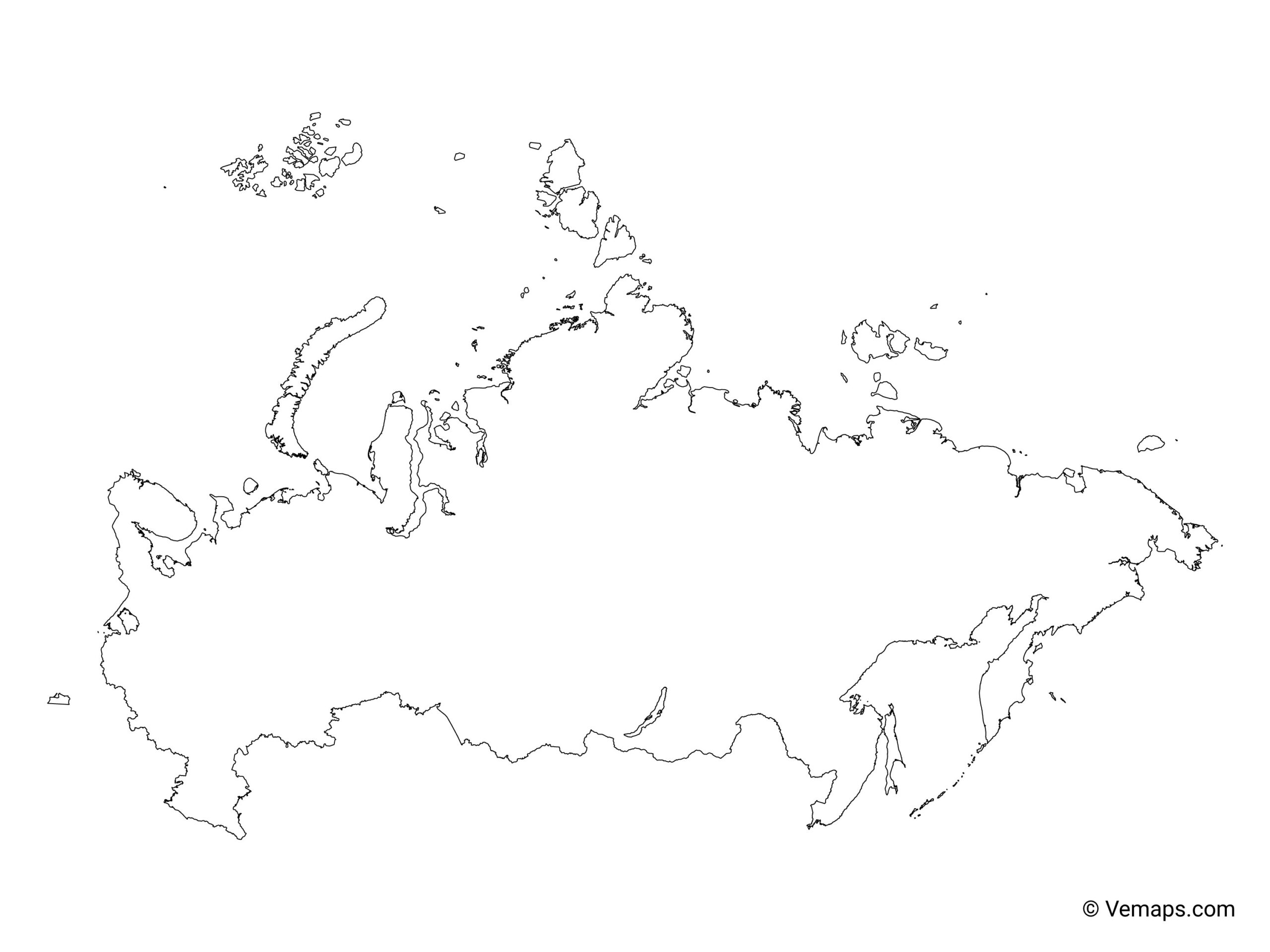 Outline Map Of Russia Moscovia Free Vector Maps