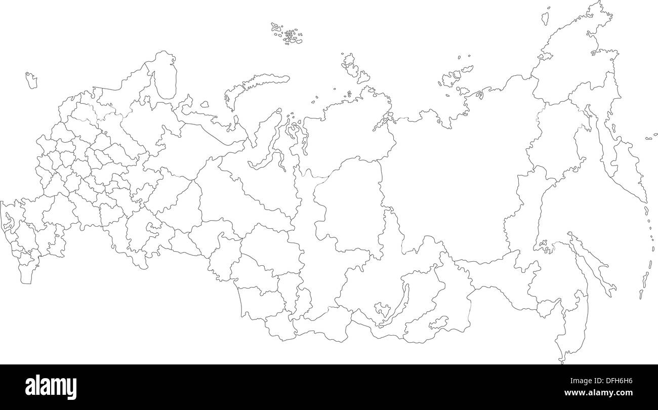 Outline Russia Map Stock Photo Alamy