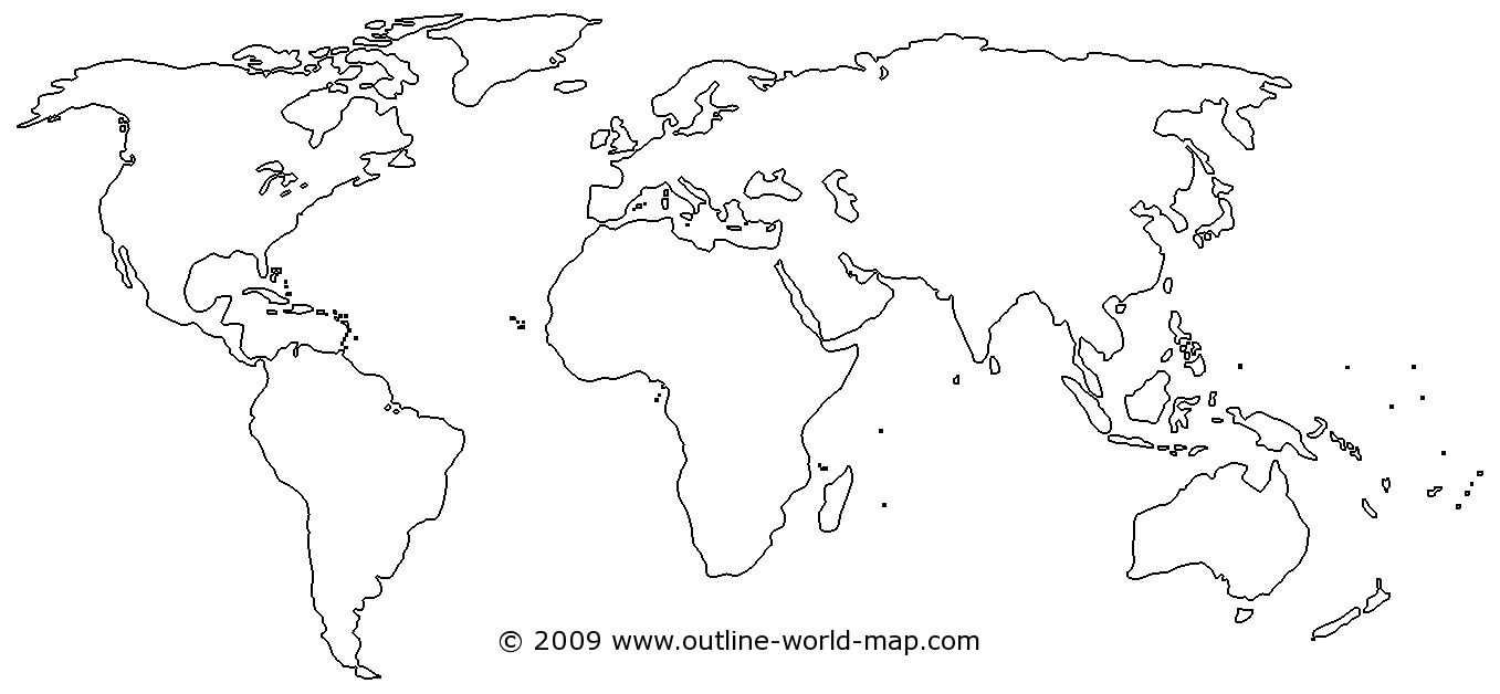 map of the world blank with borders