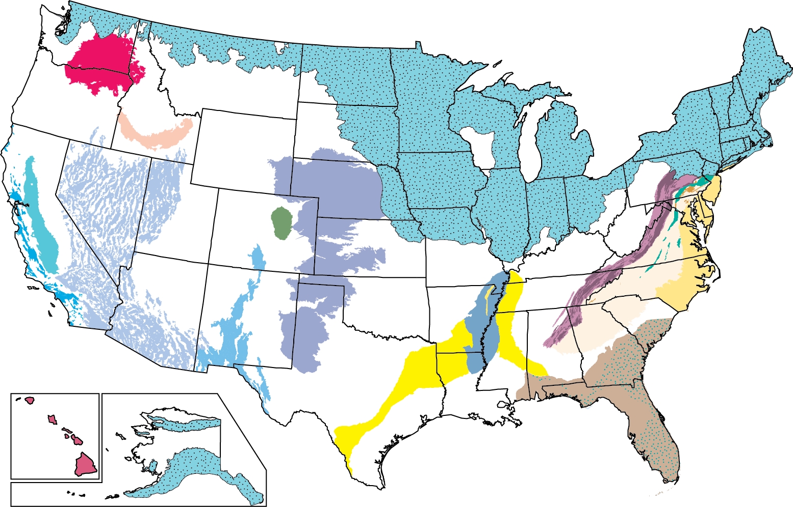 Outlines Of Principal Aquifers Of The U S U S Geological Survey