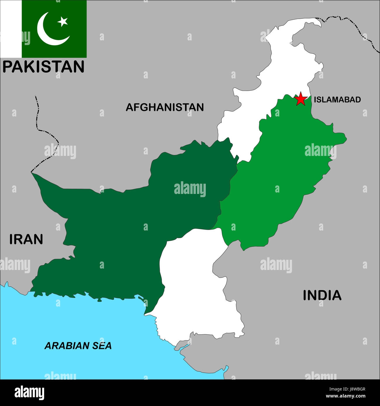 map of pakistan in world