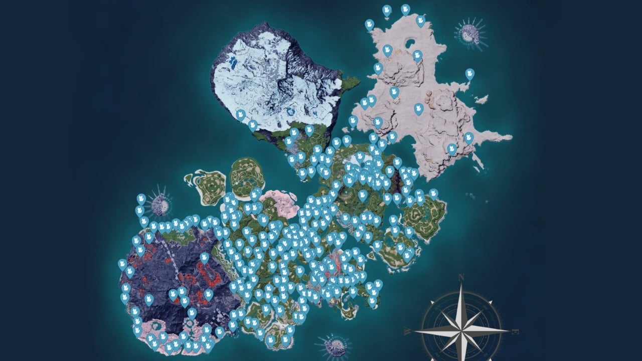 Palworld Interactive Map Is Live With Boss Locations Mining Sites Fast Travel Points And More IGN