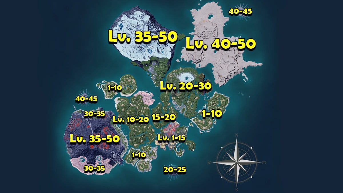 Palworld Map Levels And Boss Order Guide Siliconera
