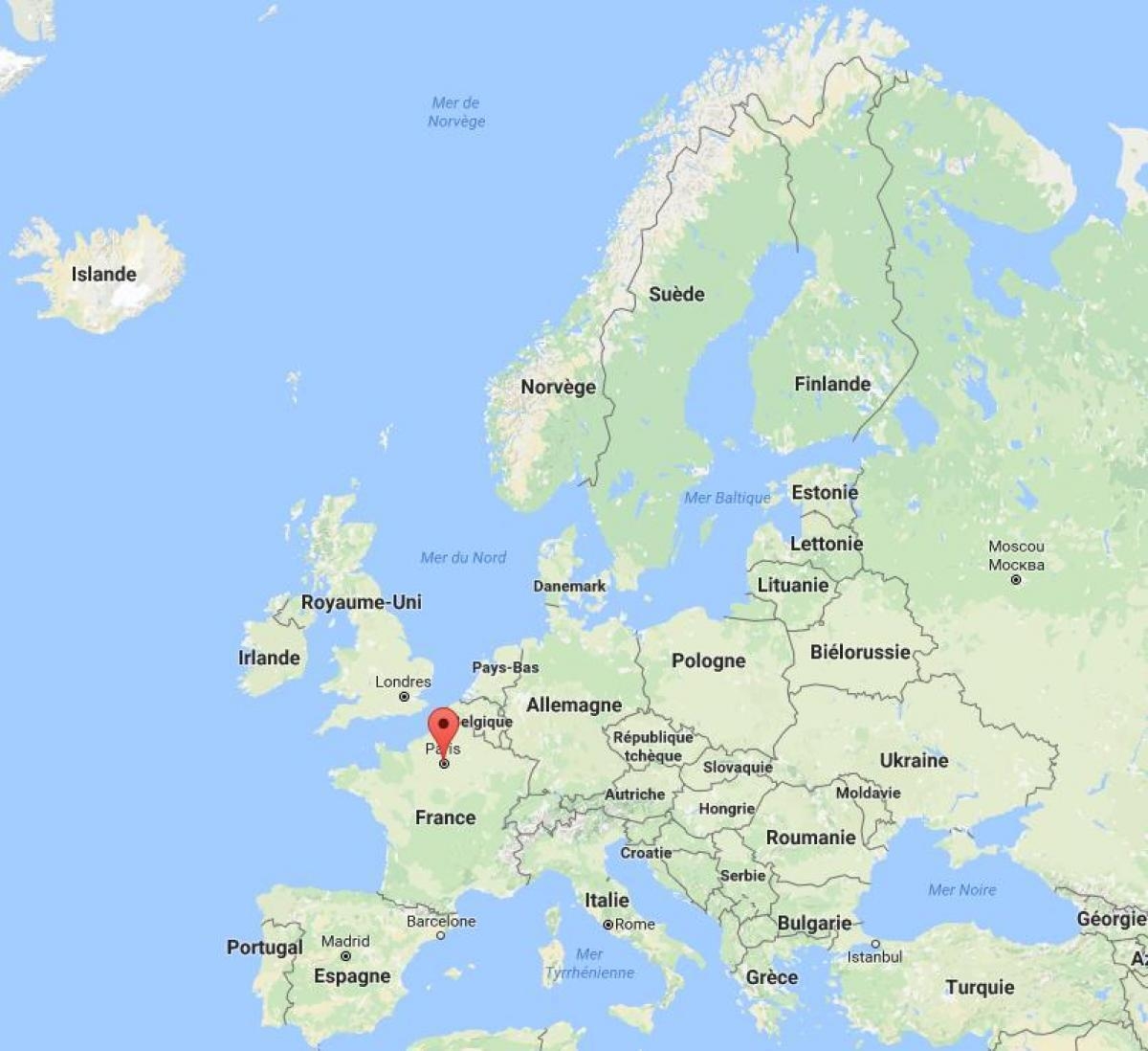world map of paris france