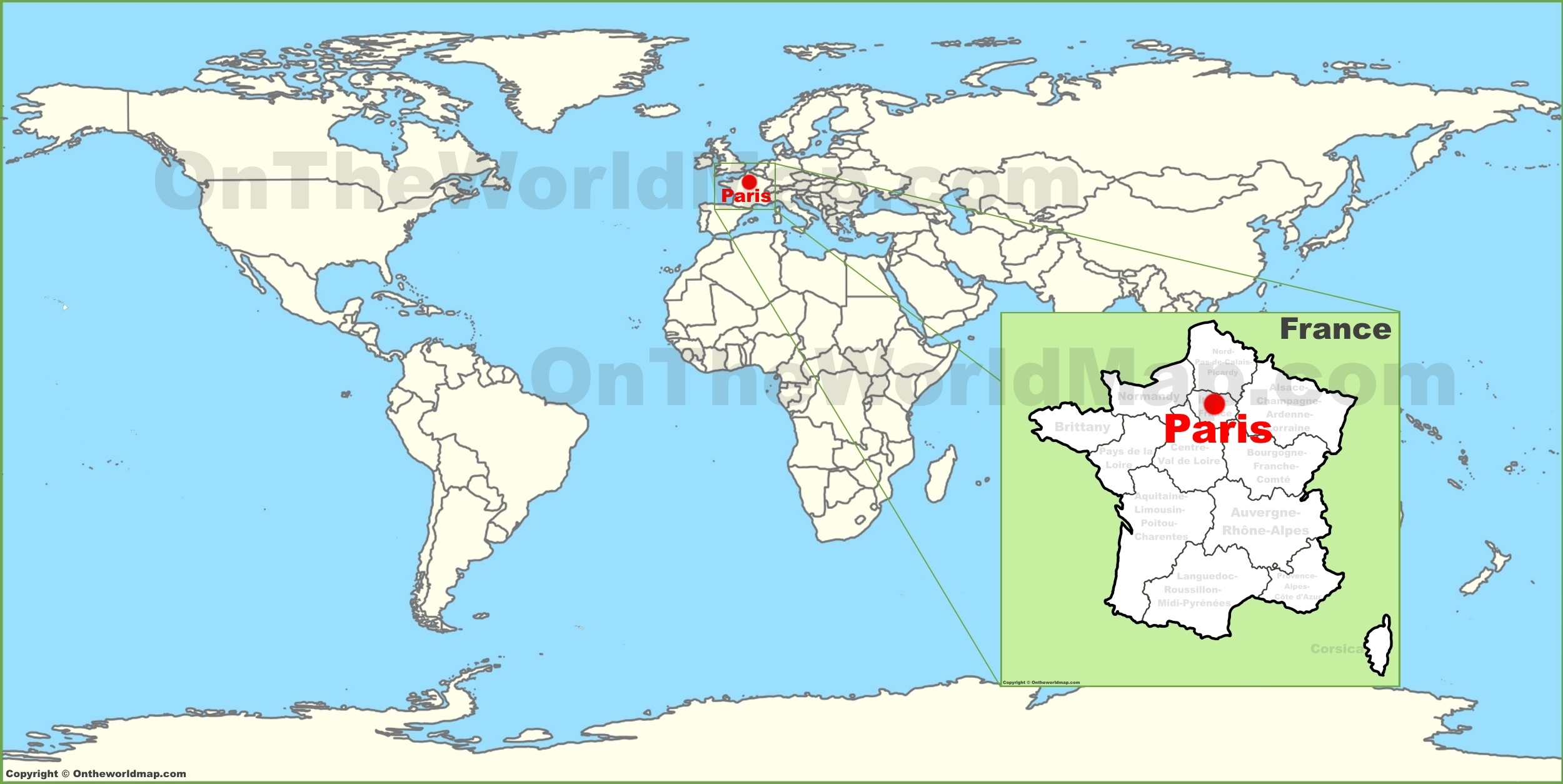 Paris On The World Map Ontheworldmap