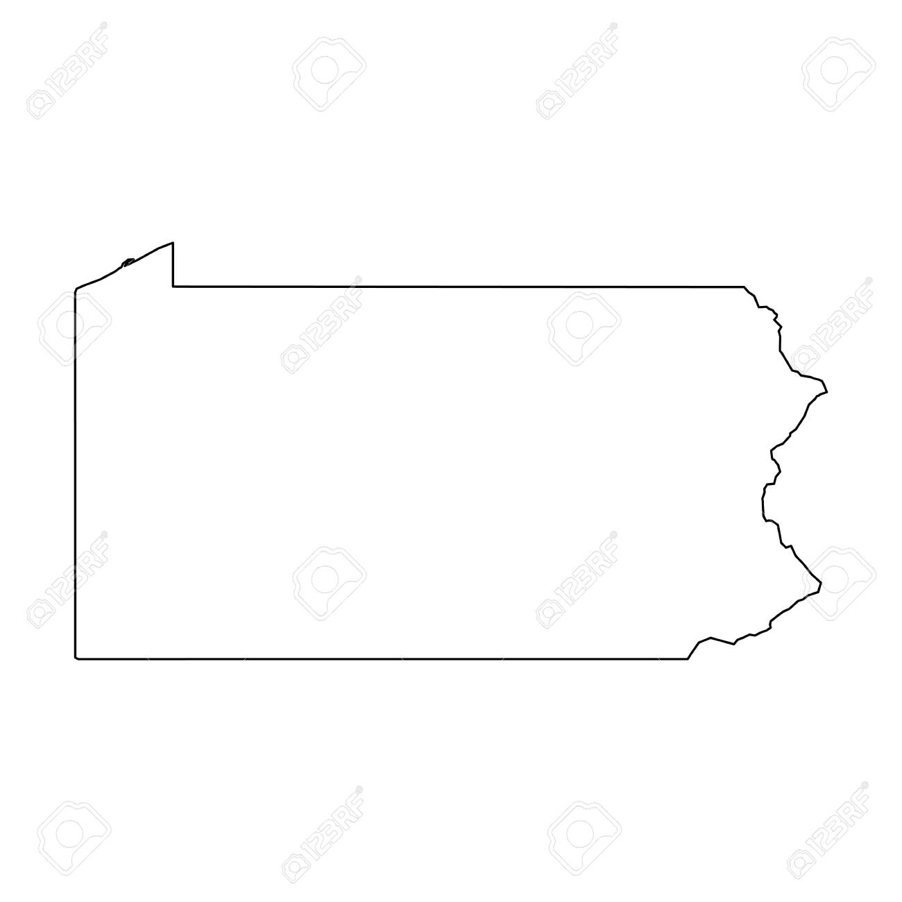 pennsylvania map blank