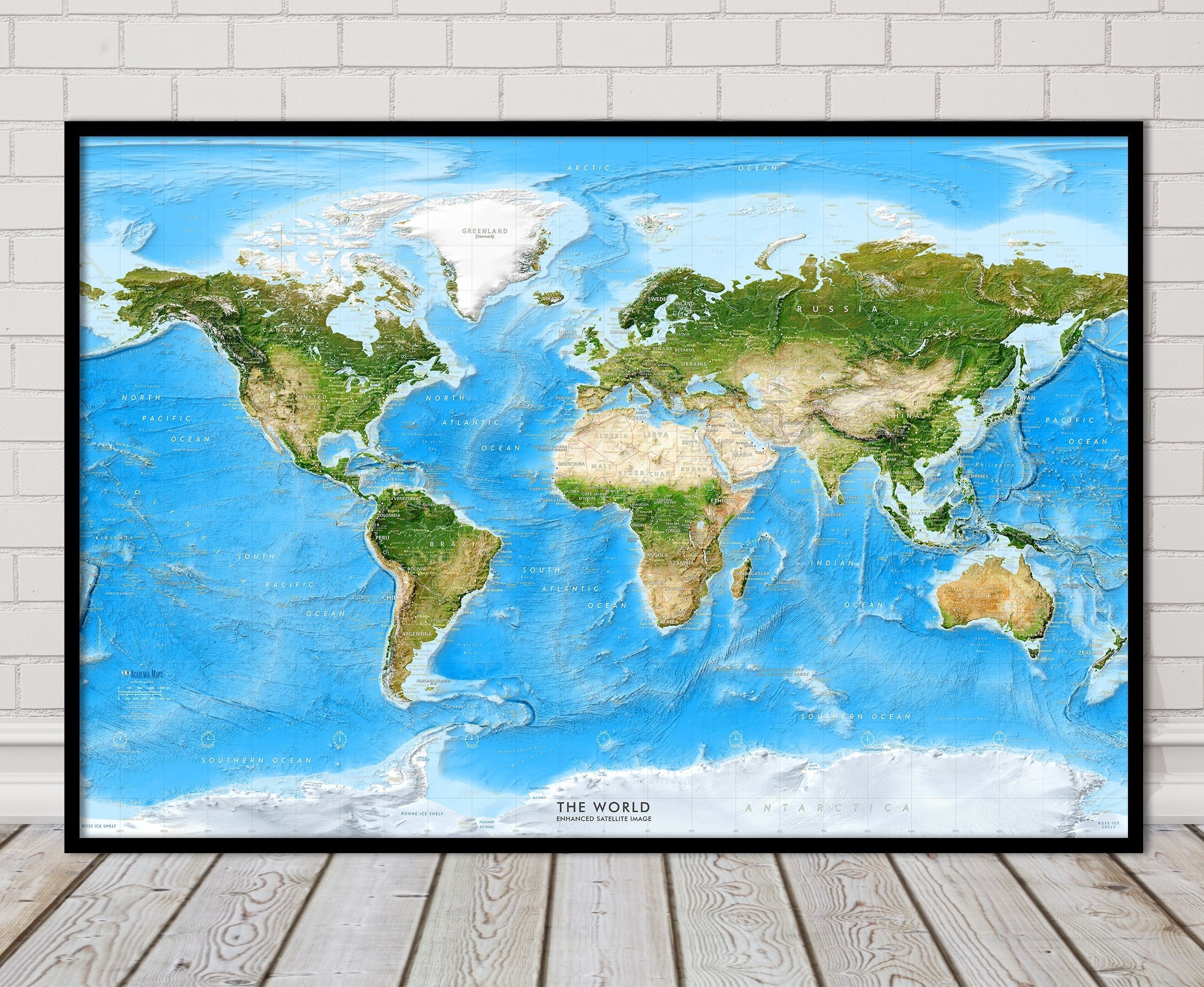 oversized world map poster