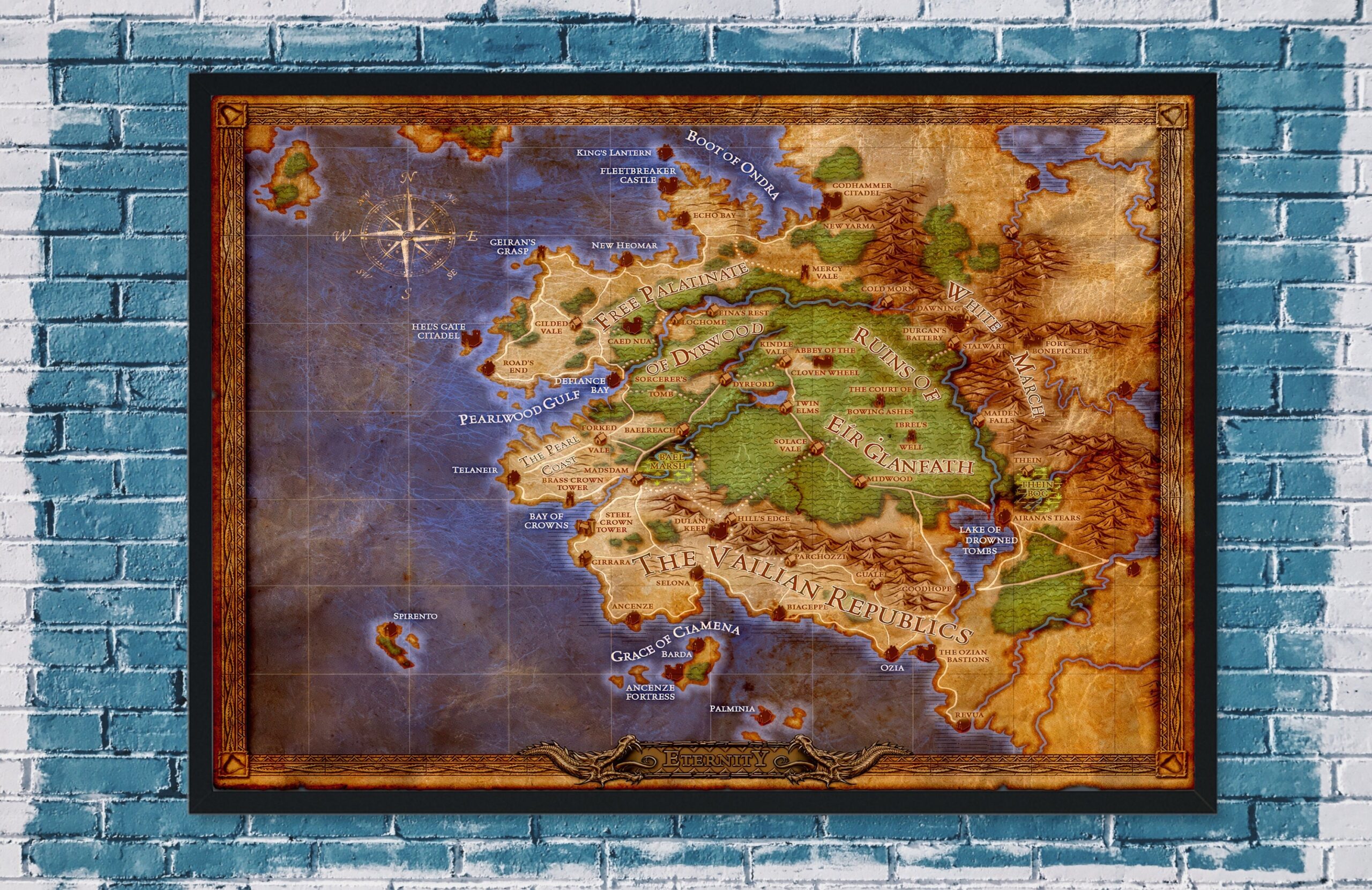Pillars Of Eternity Eastern Reach High Quality Map Etsy New Zealand