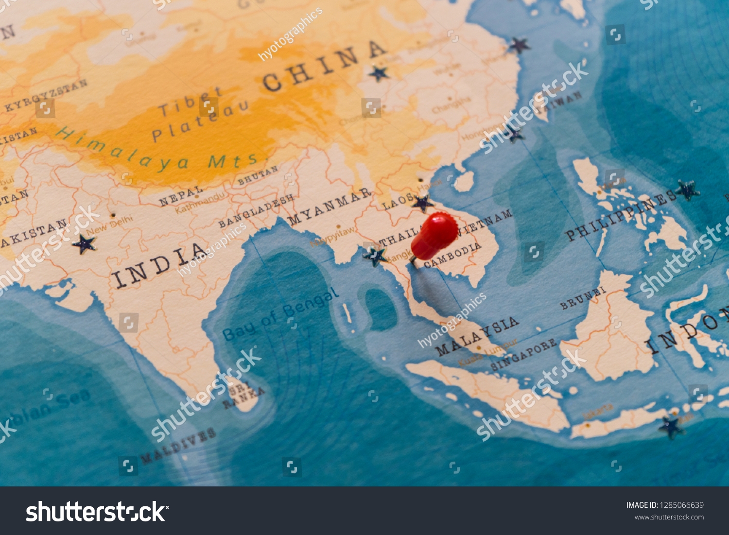 Pin On Bangkok Thailand World Map Stock Photo 1285066639 Shutterstock