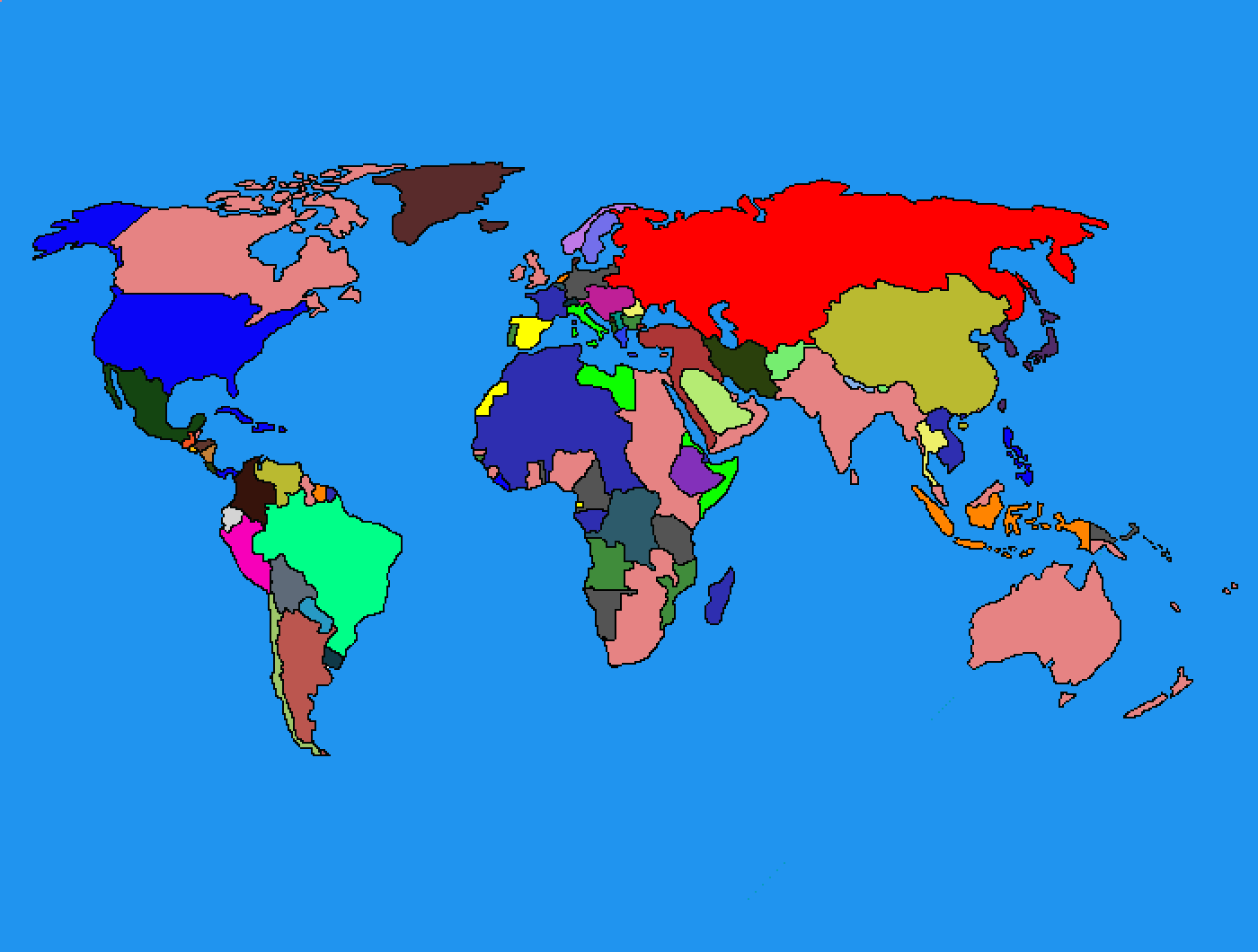 map of the world 1914