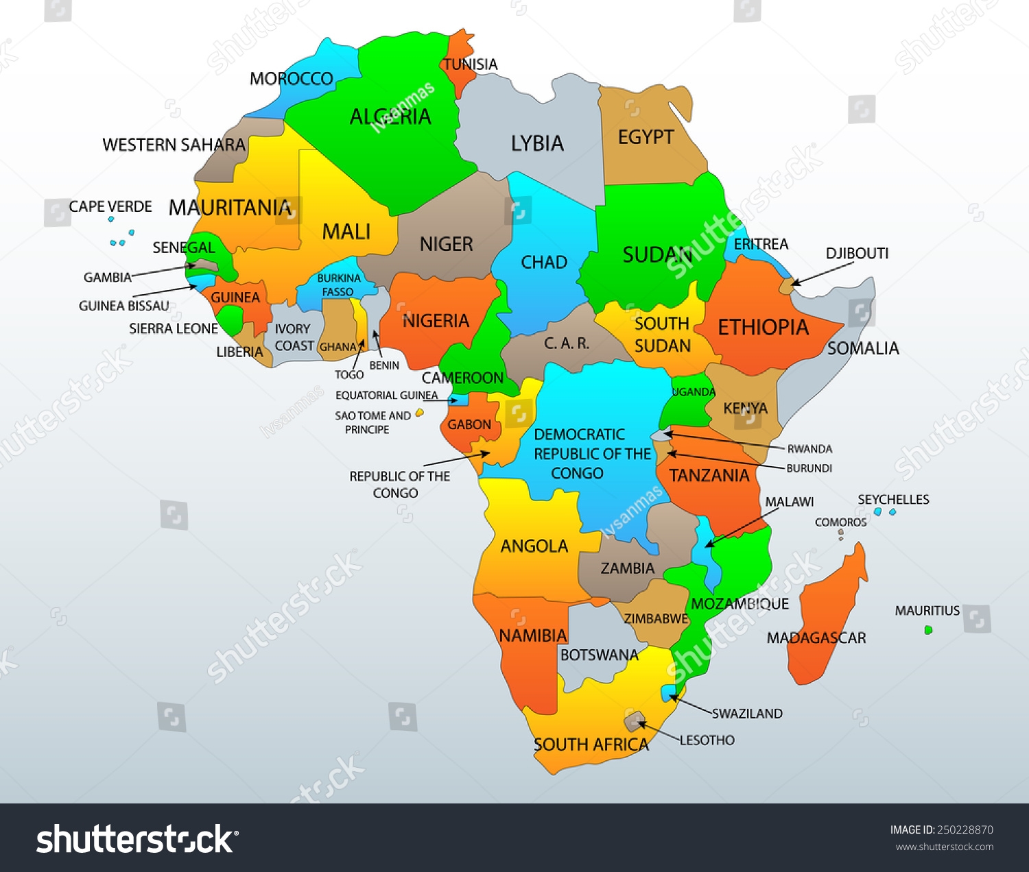 full map of africa continent