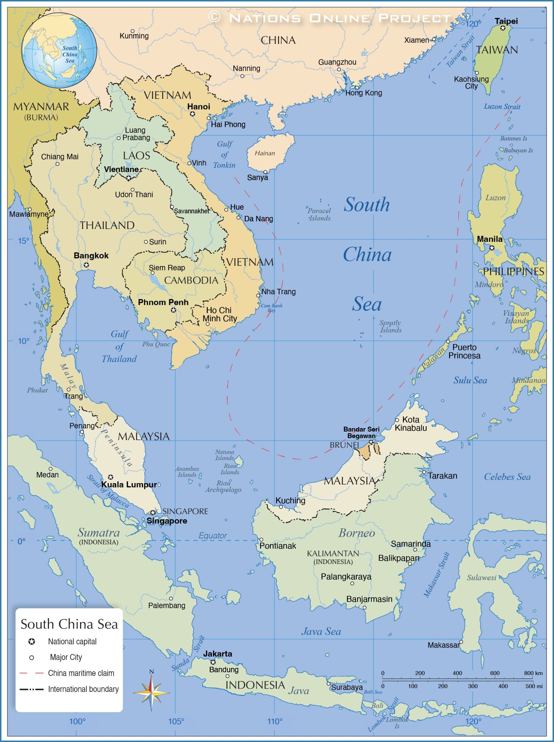 Political Map Of The South China Sea Nations Online Project Political Map Of The South China Sea Nations Online Project