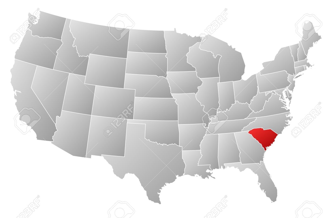 south carolina united states map