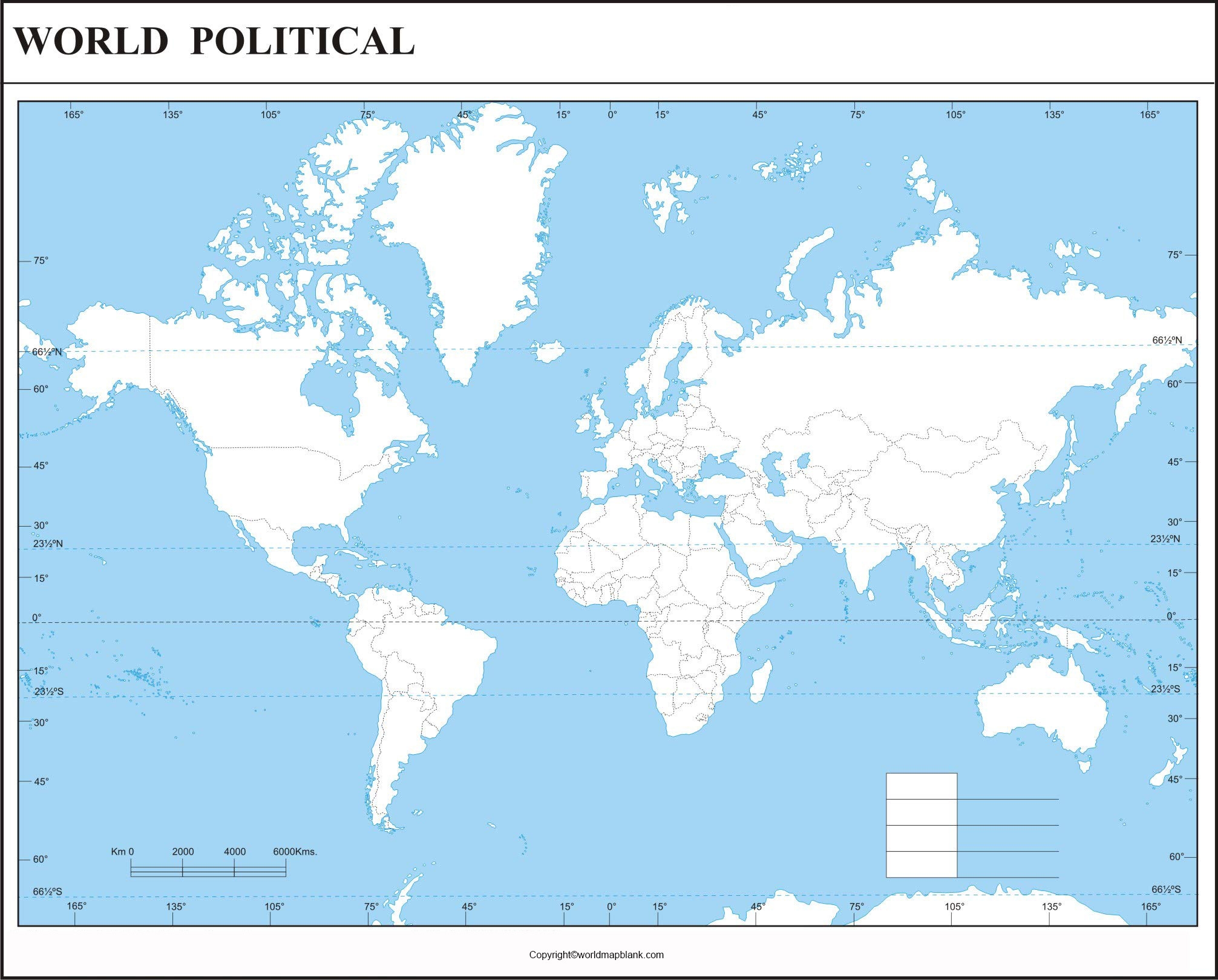 Political World Map Printable Map Of The World PDF World Map Blank Political World Map Printable Map Of The World PDF World Map Blank