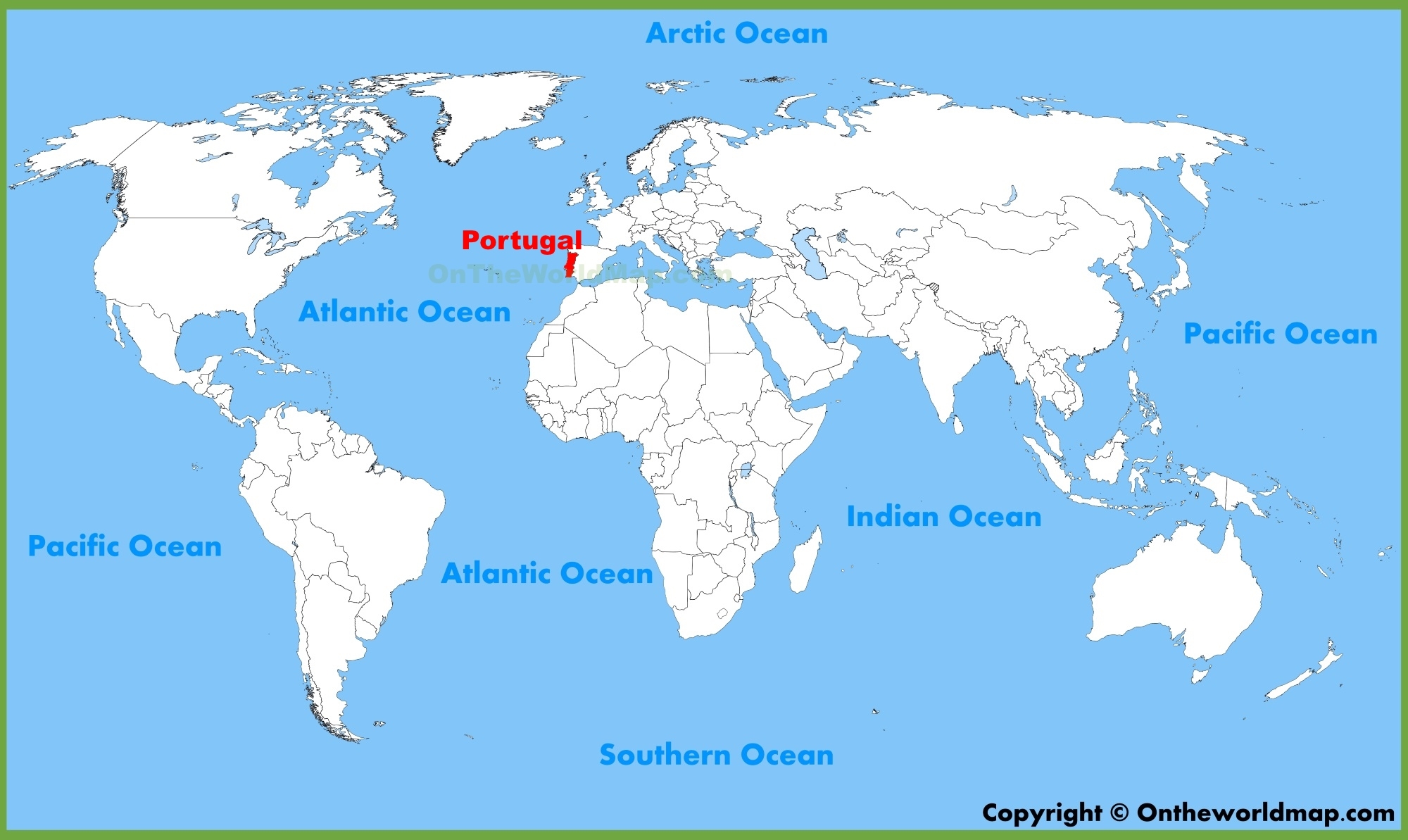 Portugal Location On The World Map Ontheworldmap