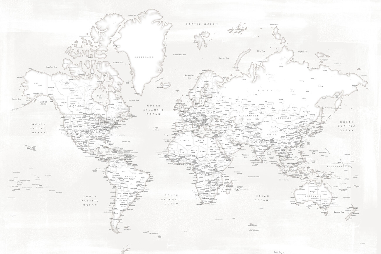 Poster Almost White Detailed World Map Blursbyai Wall Art 3 1 FREE Abposters Poster Almost White Detailed World Map Blursbyai Wall Art 3 1 FREE Abposters
