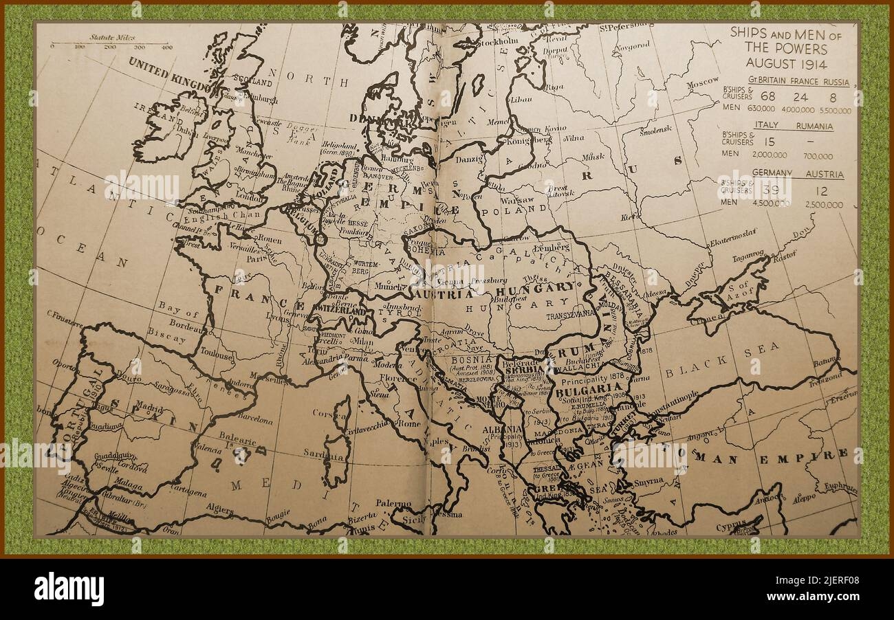 europe map before world war one