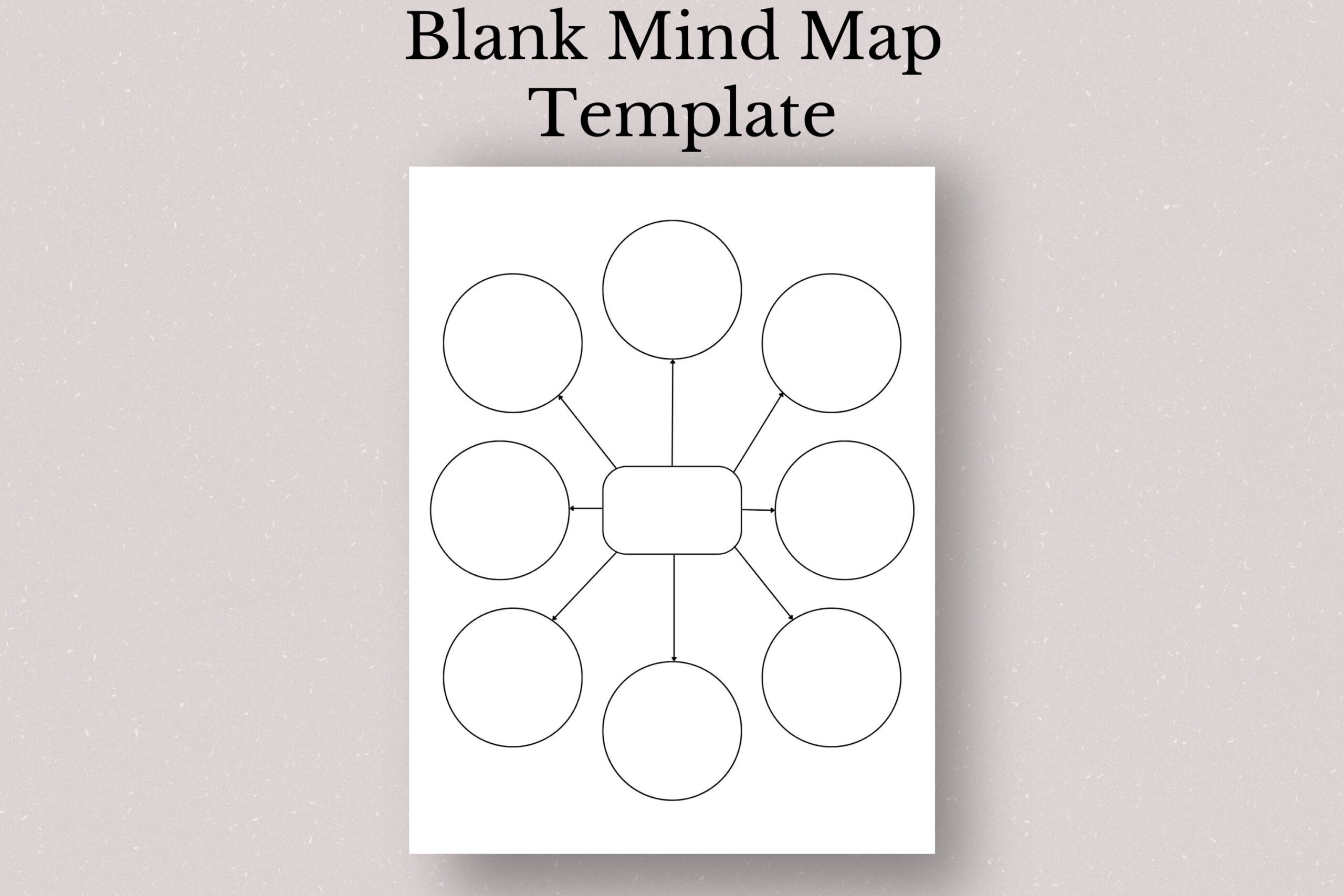 Printable Blank Mind Map Template Study Notes PDF File Etsy