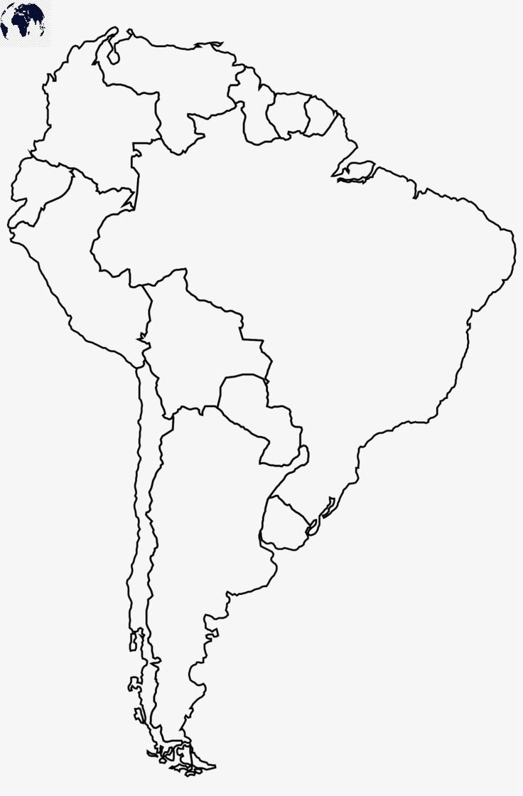Printable Blank South America Map With Outline Transparent Map