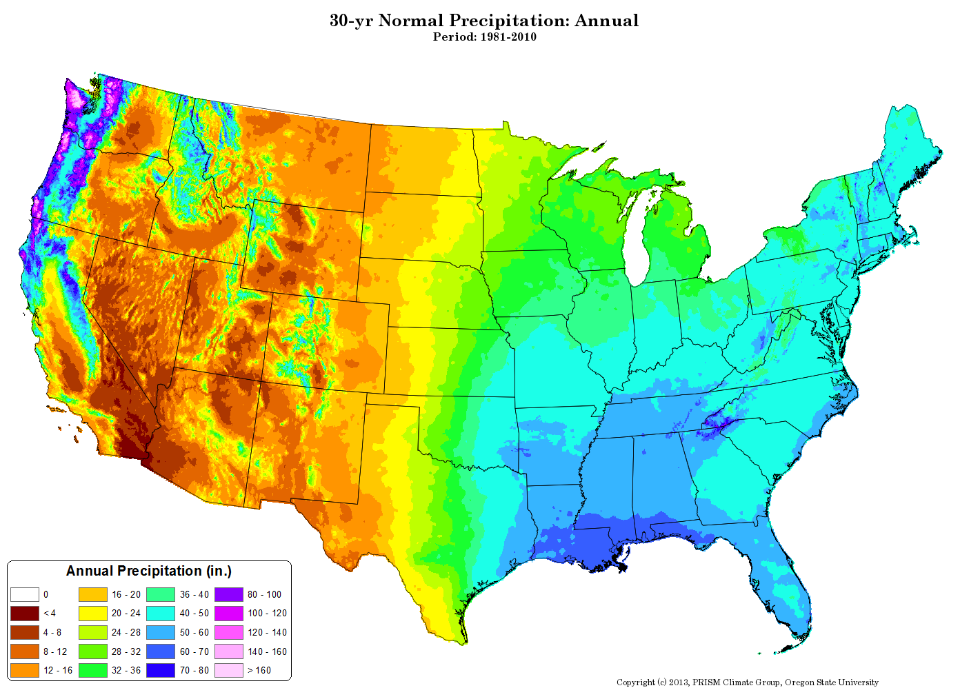 PRISM High Resolution Spatial Climate Data For The United States Max min Temp Dewpoint Precipitation Climate Data Guide