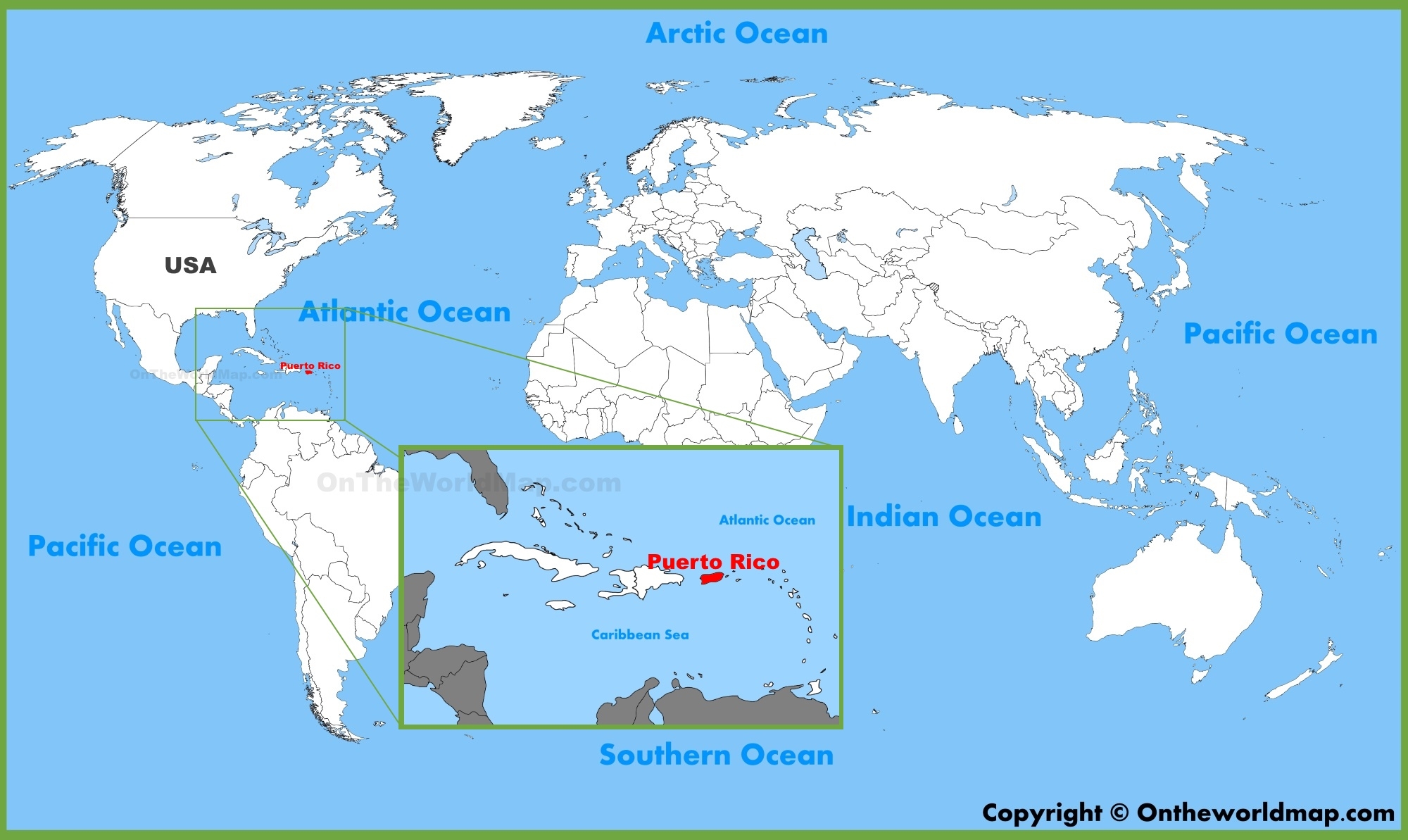 Puerto Rico Location On The World Map Ontheworldmap