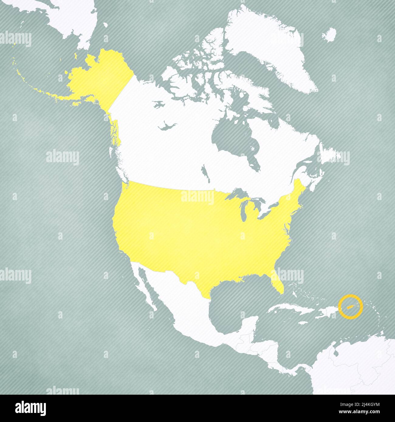 where is puerto rico on the united states map