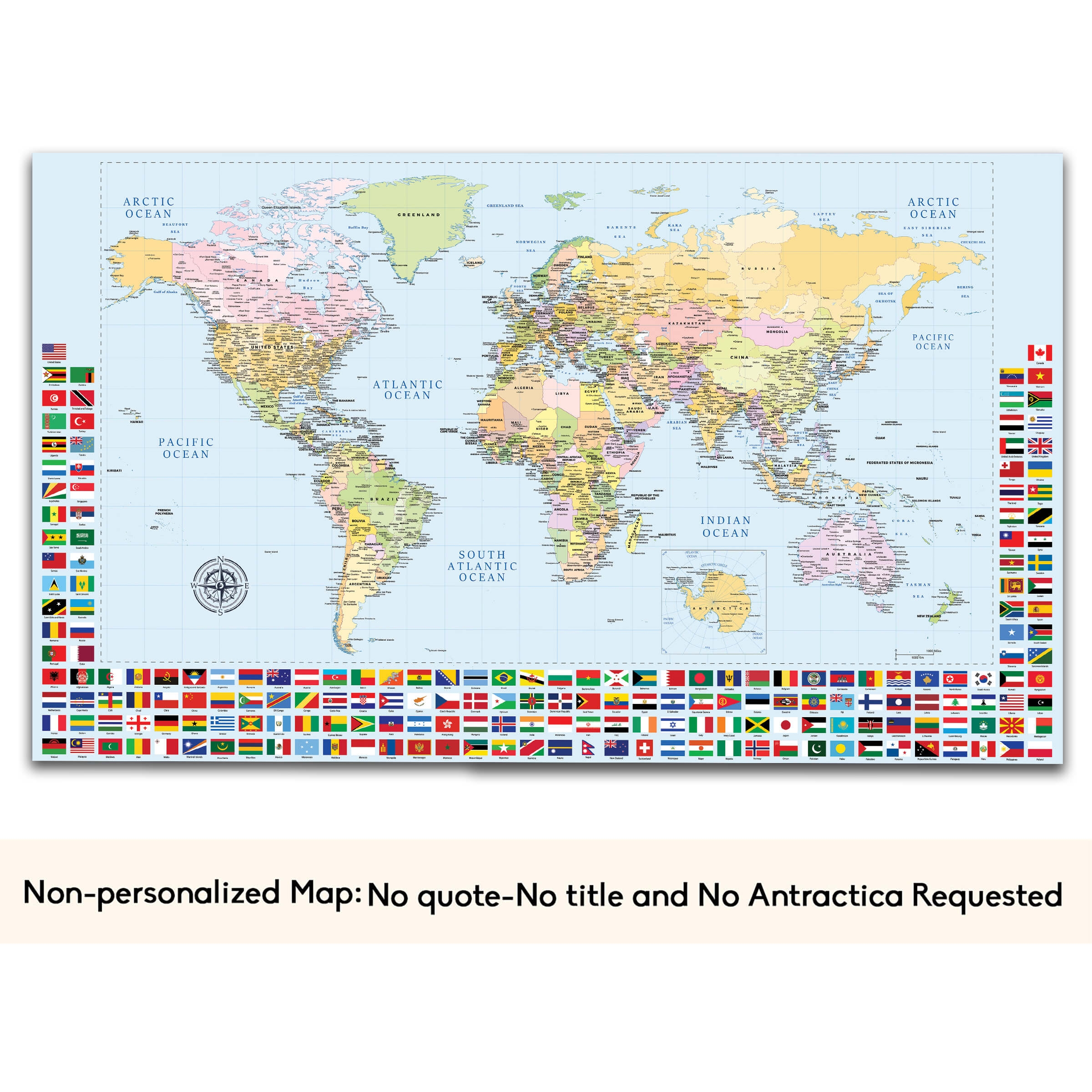 Push Pin World Map With Flags Personalized World Map For Kids