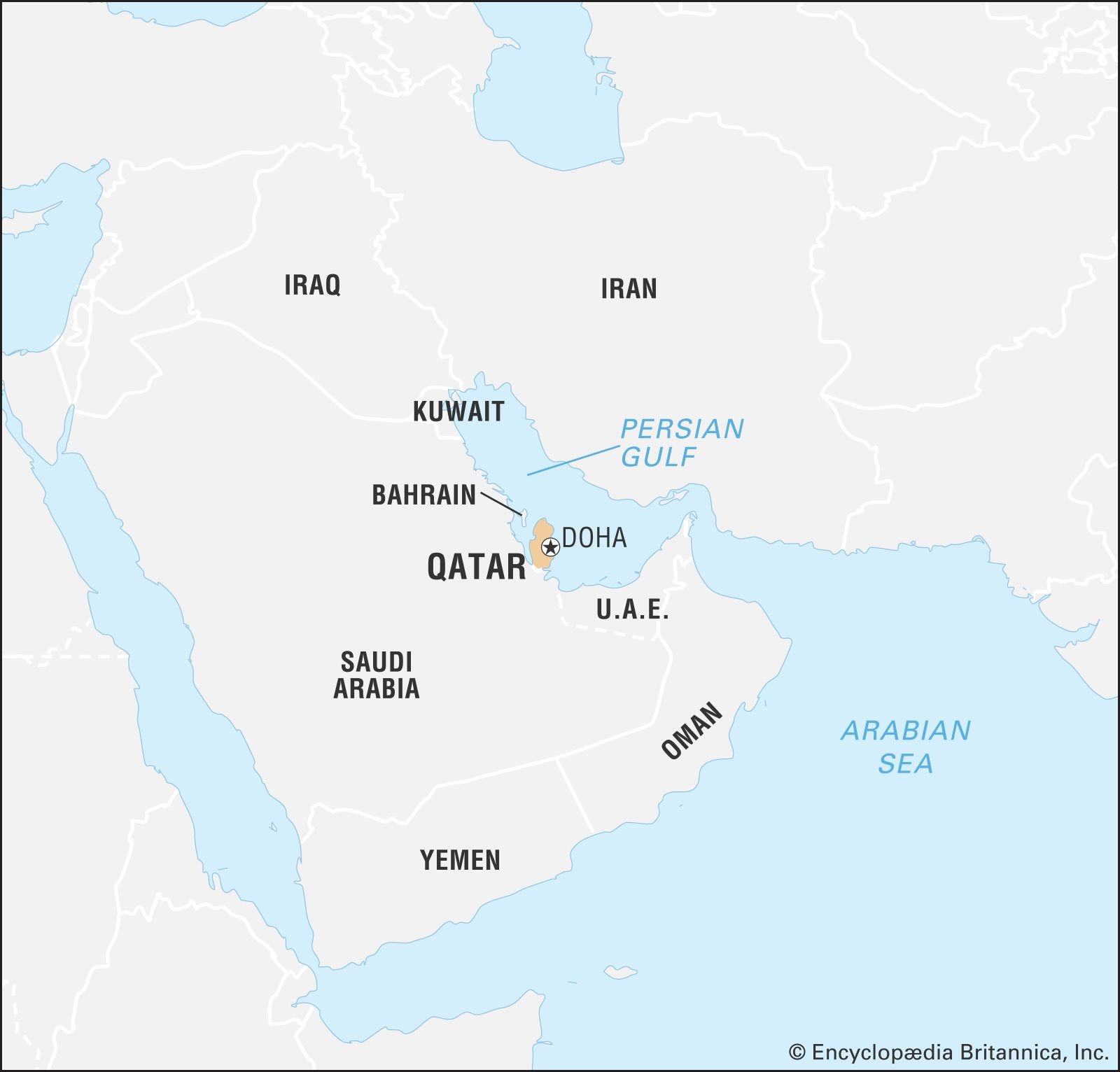 Qatar Map Population Flag Royal Family Location Britannica