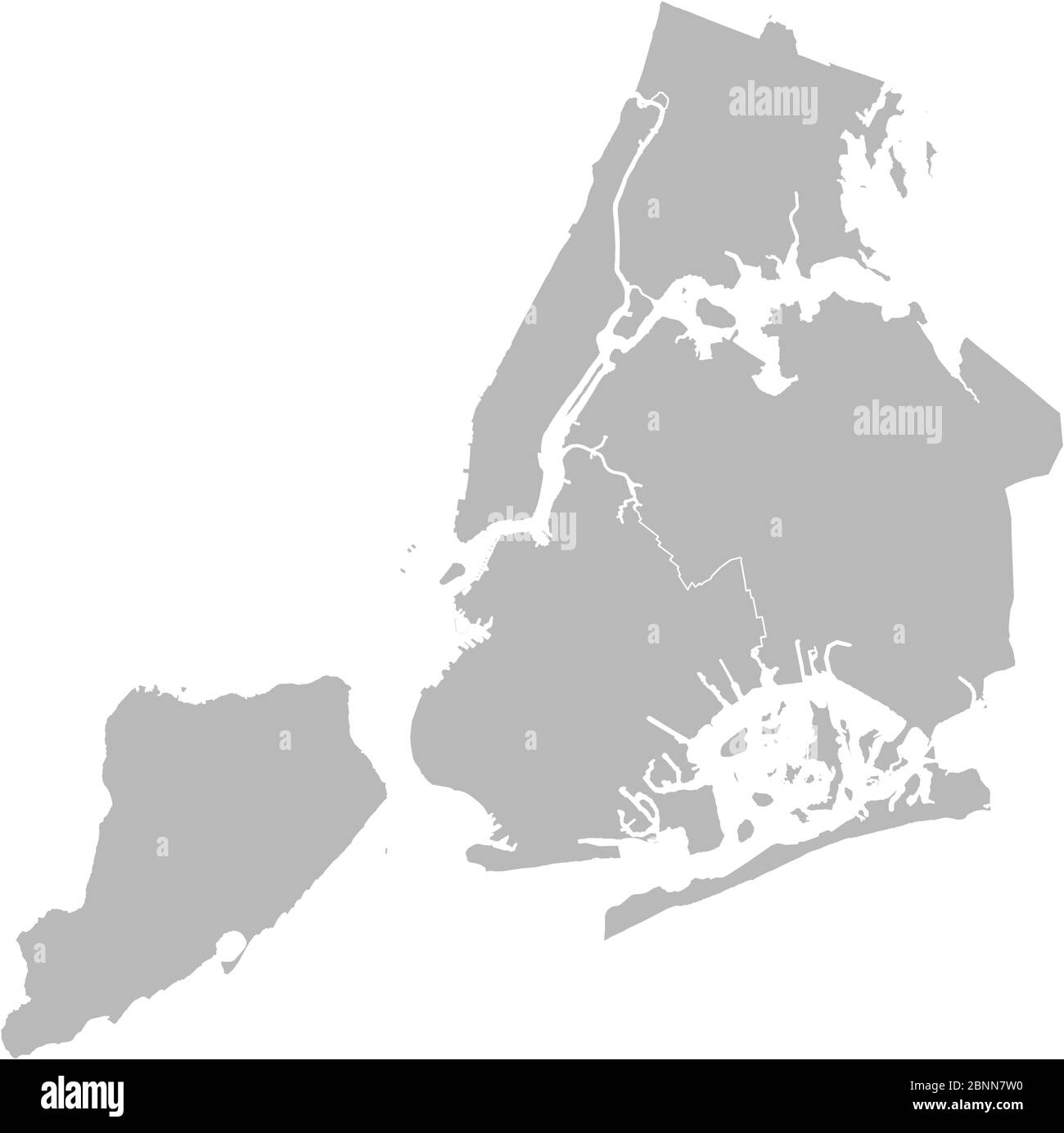Queens Vector Outline Map Black And White Stock Photos Images Alamy