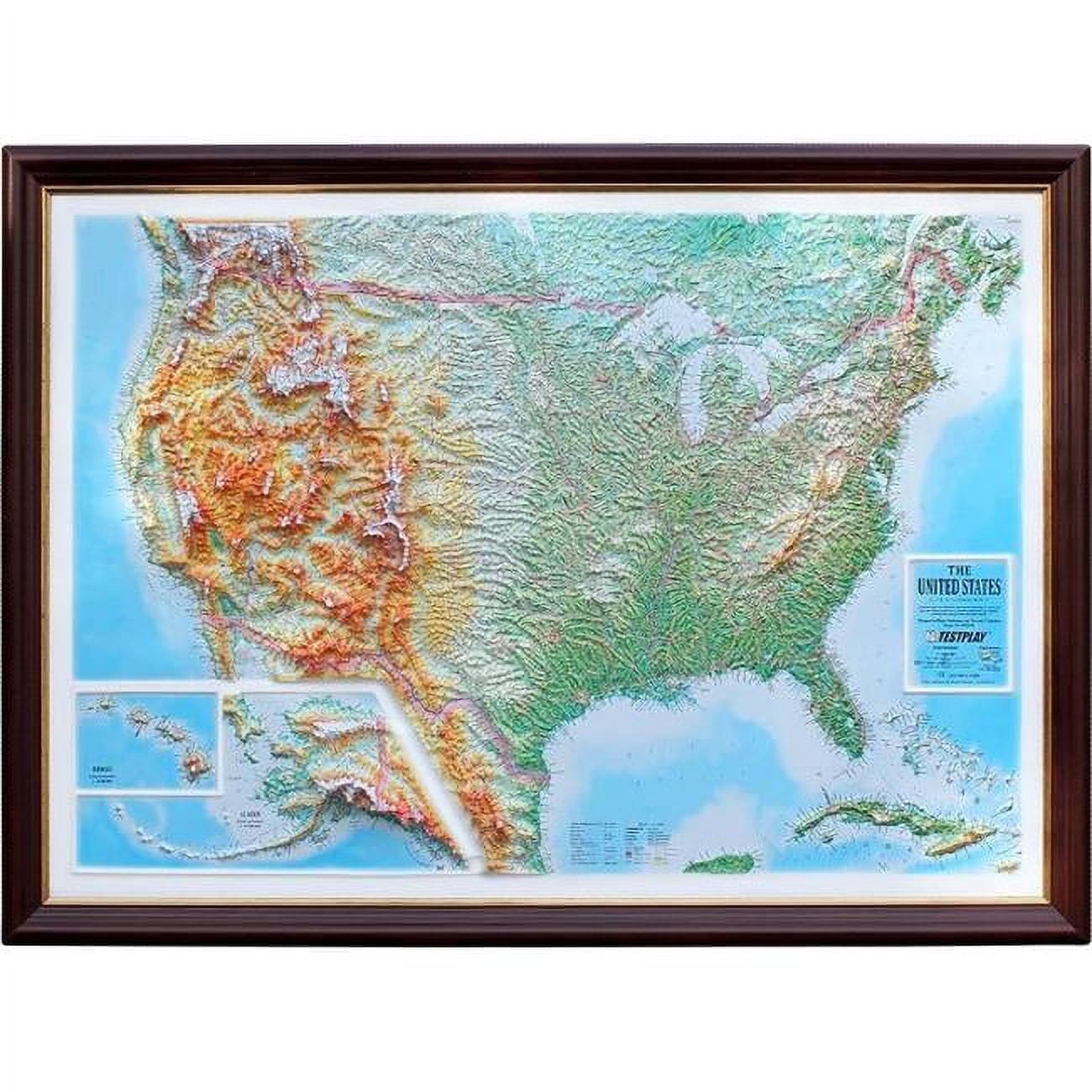 Raised Relief Base Map Of United States Walmart