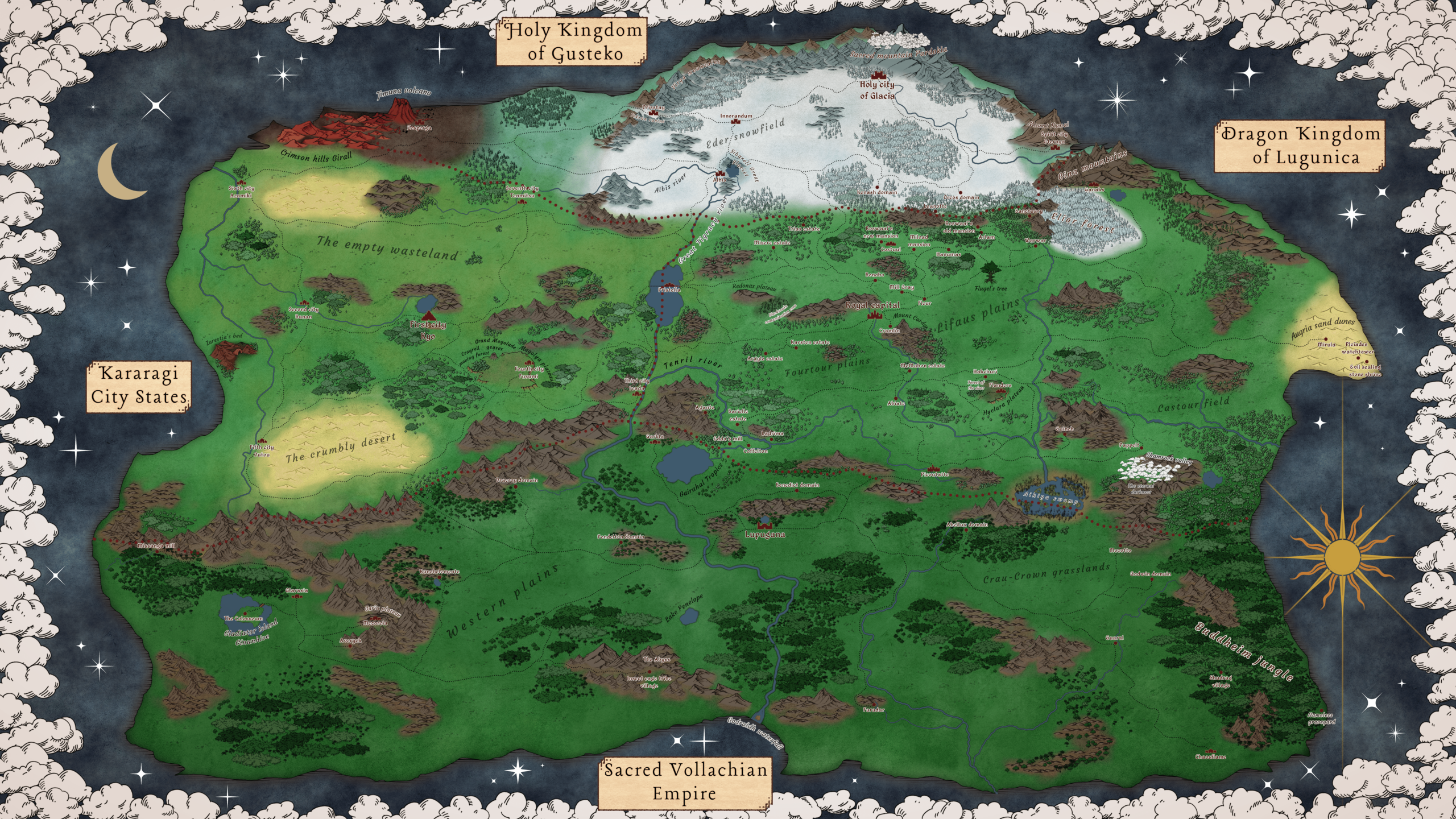 Re Zero World Map Witch Cult Translations