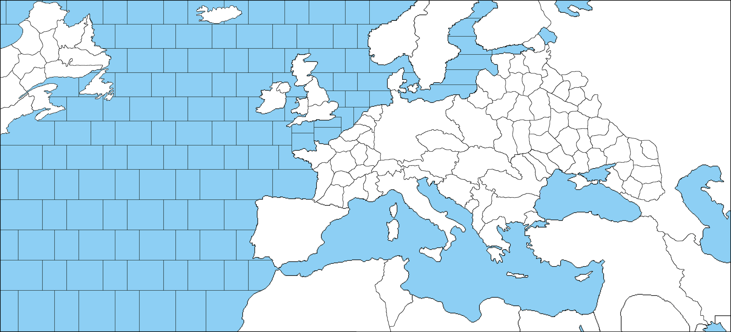 wwii europe blank map