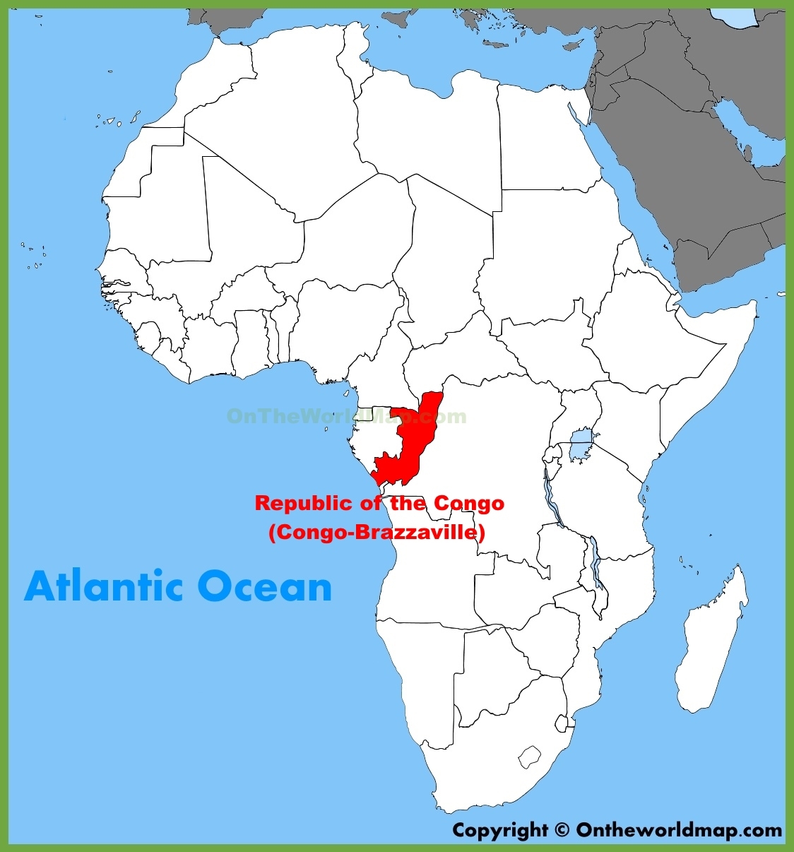 congo on a world map