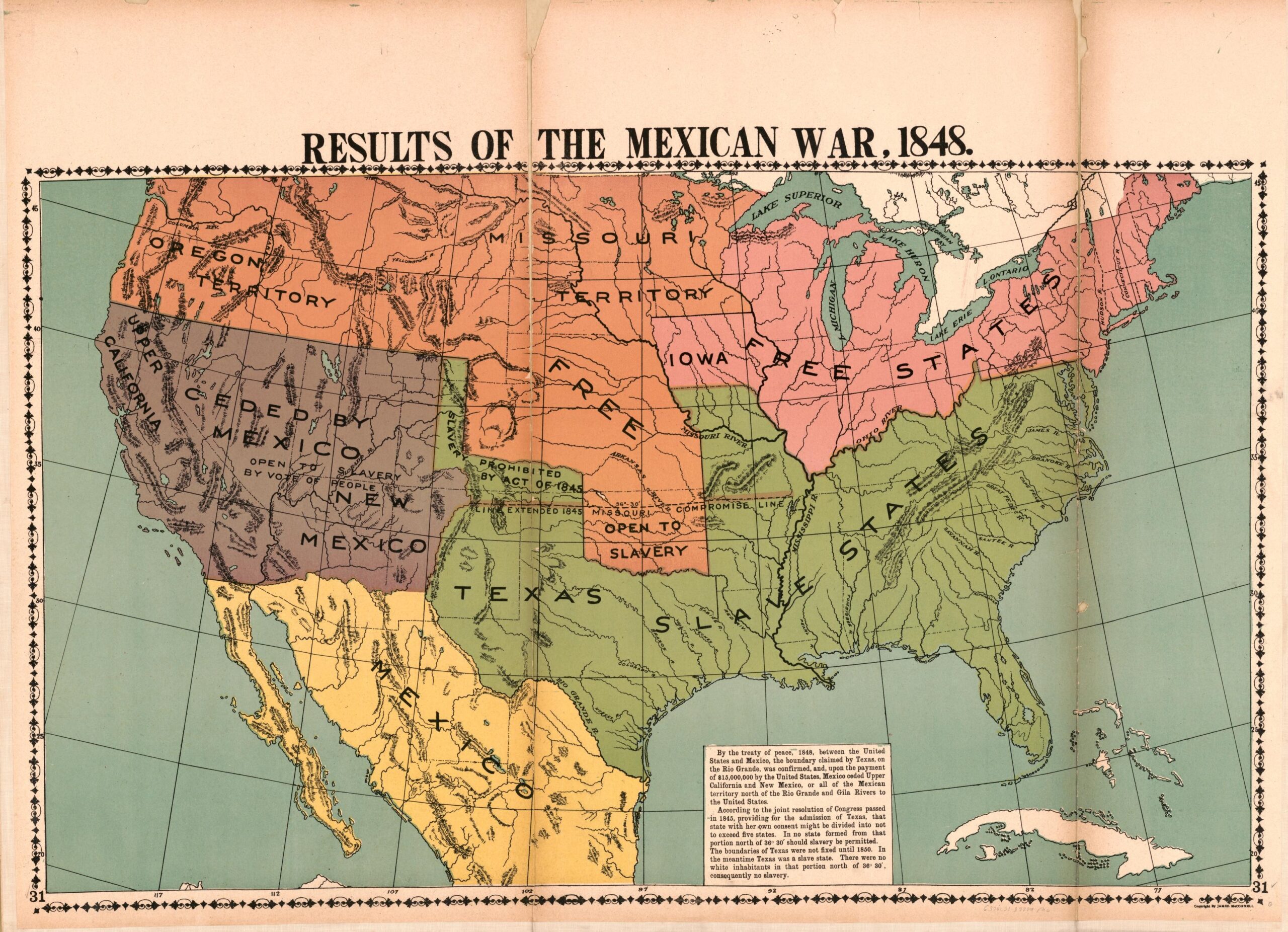 Results Of The Mexican War 1846 1848 Library Of Congress