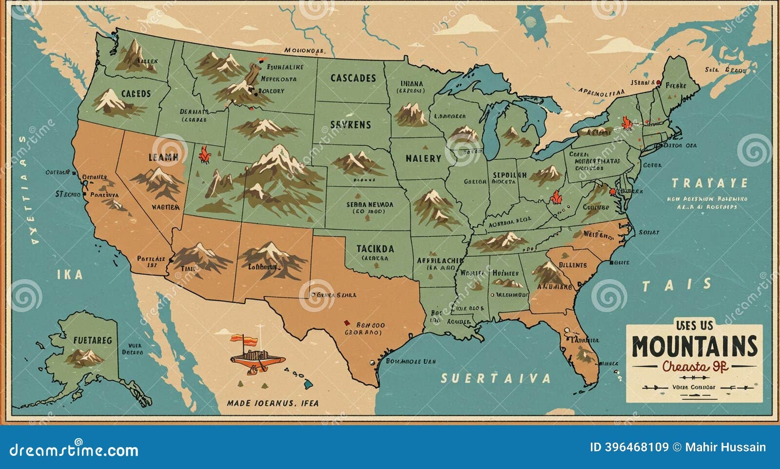 map of united states mountain ranges