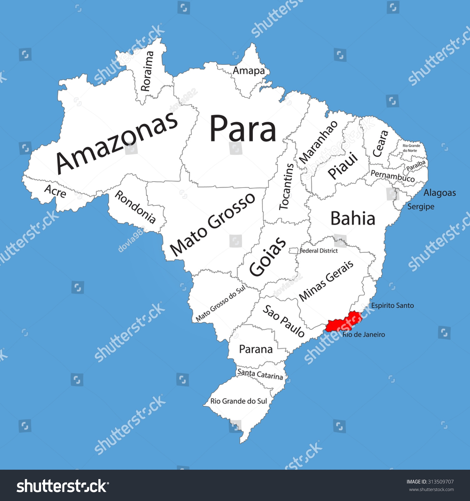 rio de janeiro brazil world map